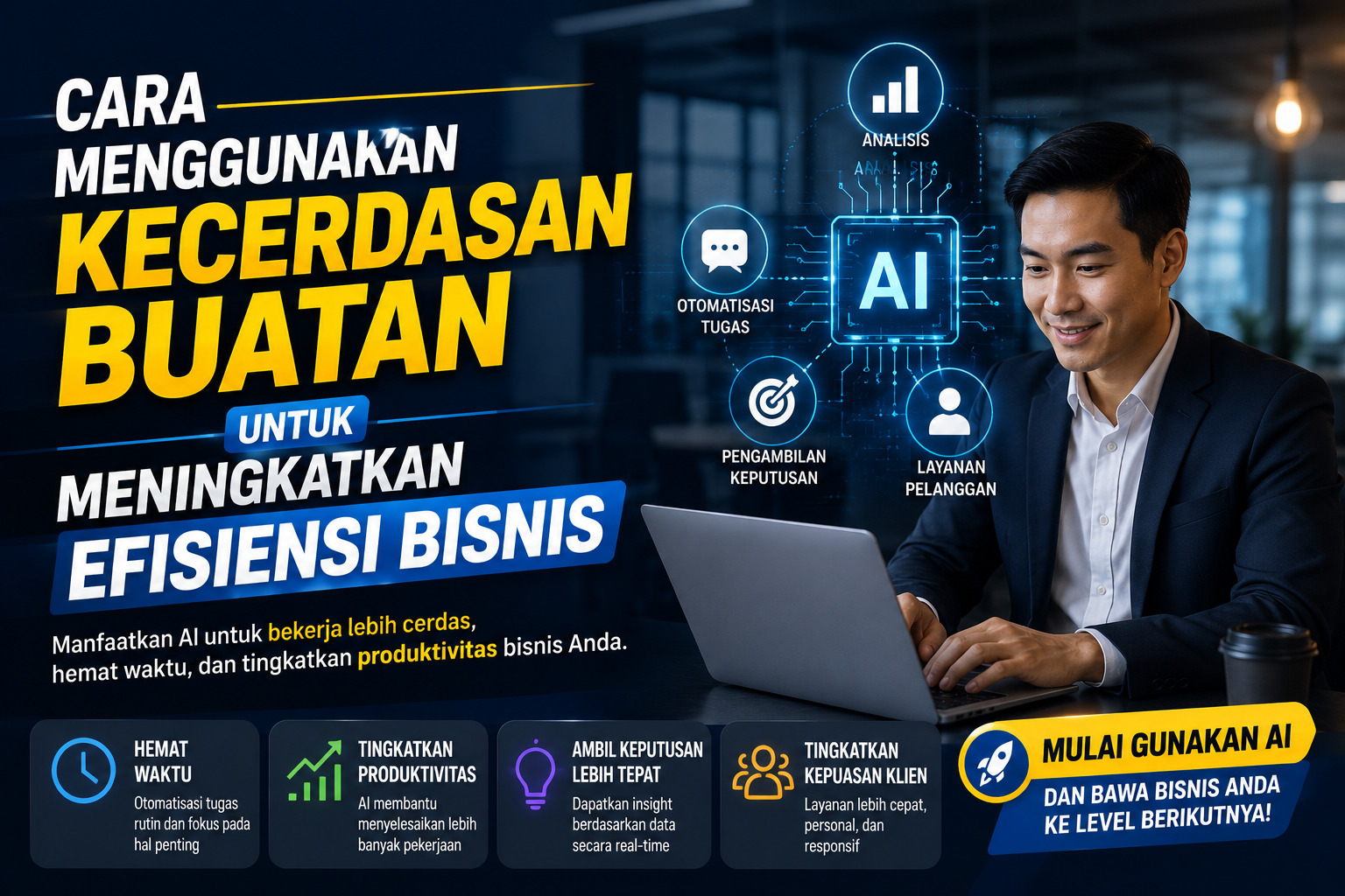 Cara Menggunakan Kecerdasan Buatan untuk Meningkatkan Efisiensi Bisnis