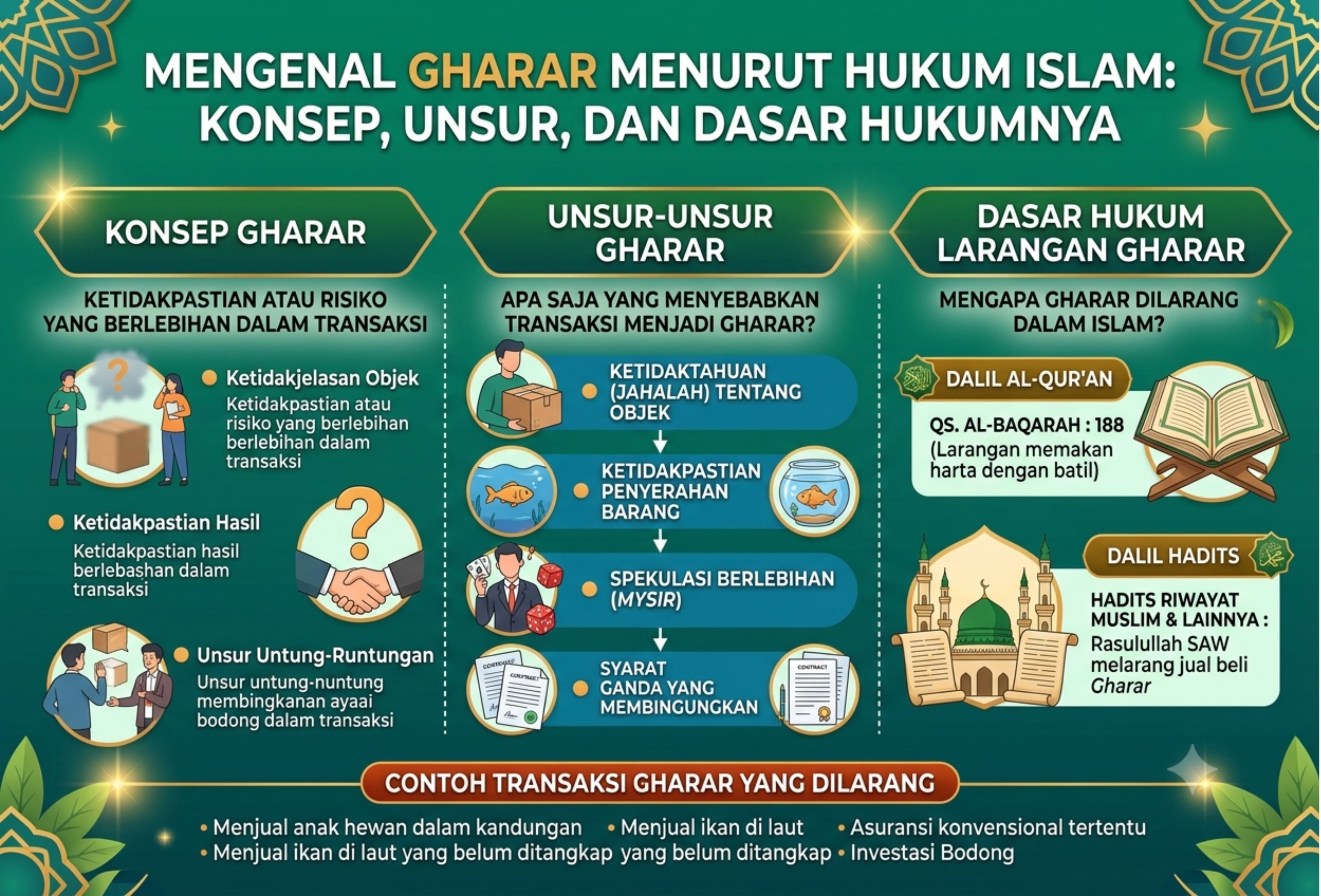 Mengenal Gharar Menurut Hukum Islam Beserta Konsep, Unsur, dan Dasar Hukumnya