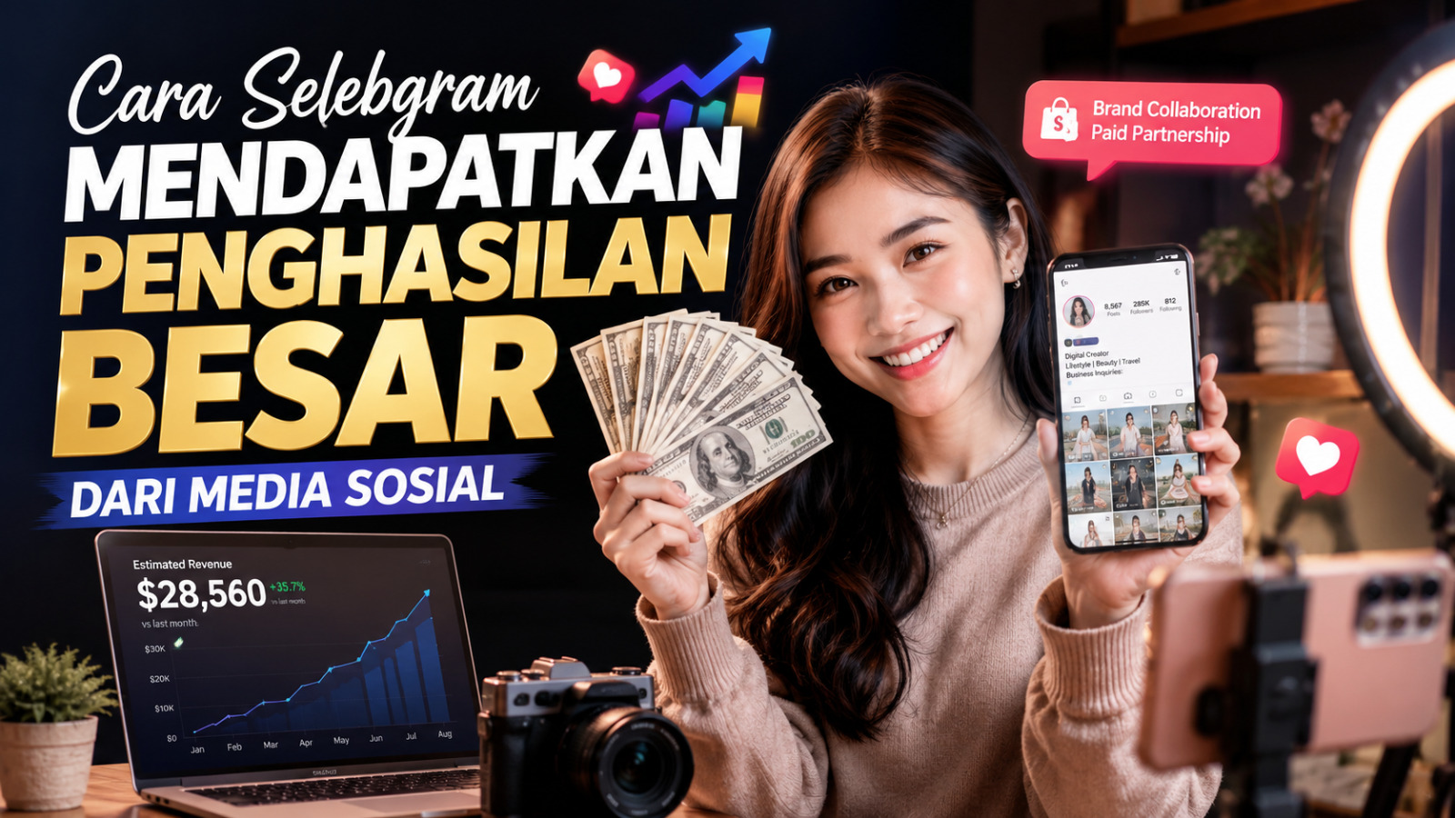 Cara Selebgram Mendapatkan Penghasilan Besar dari Media Sosial