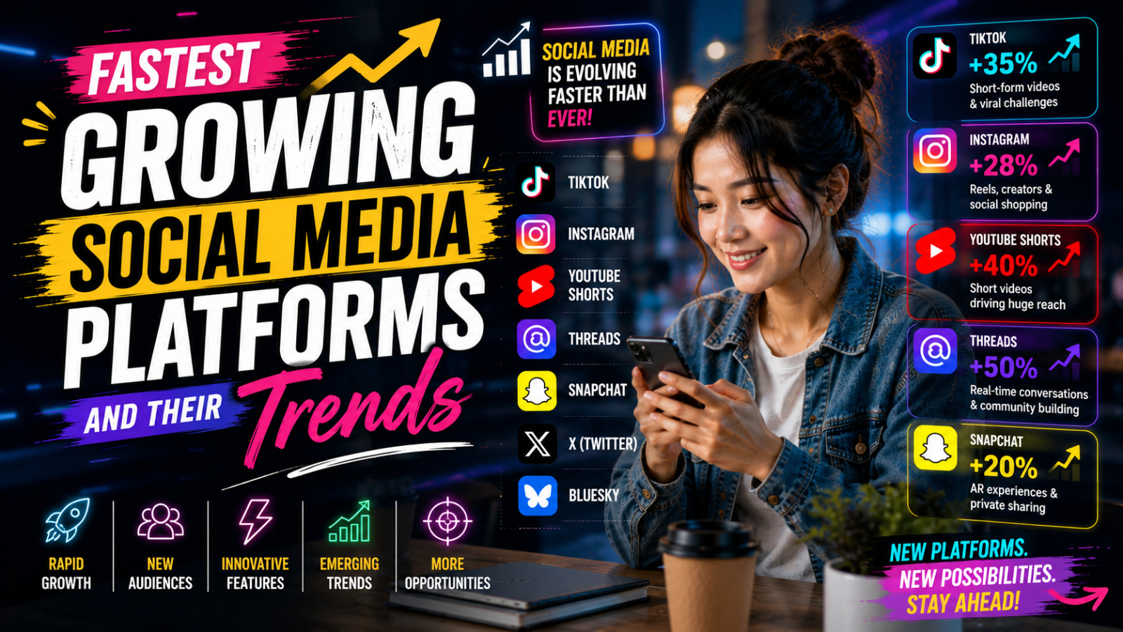 Fastest Growing Social Media Platforms and Their Trends