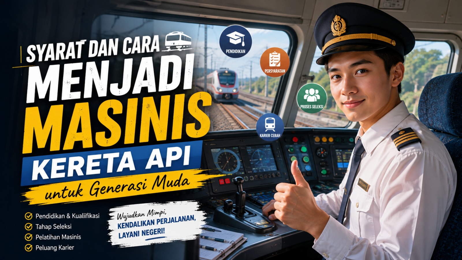 Syarat dan Cara Menjadi Masinis Kereta Api untuk Generasi Muda