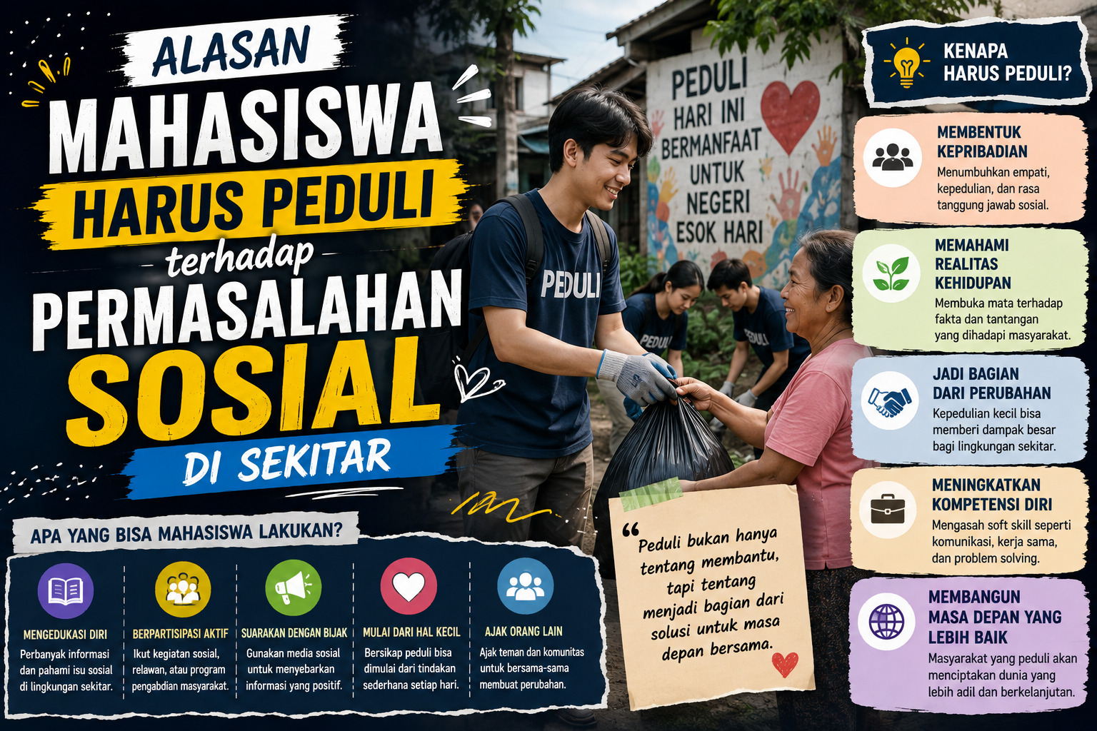 Alasan Mahasiswa Harus Peduli terhadap Permasalahan Sosial di Sekitar