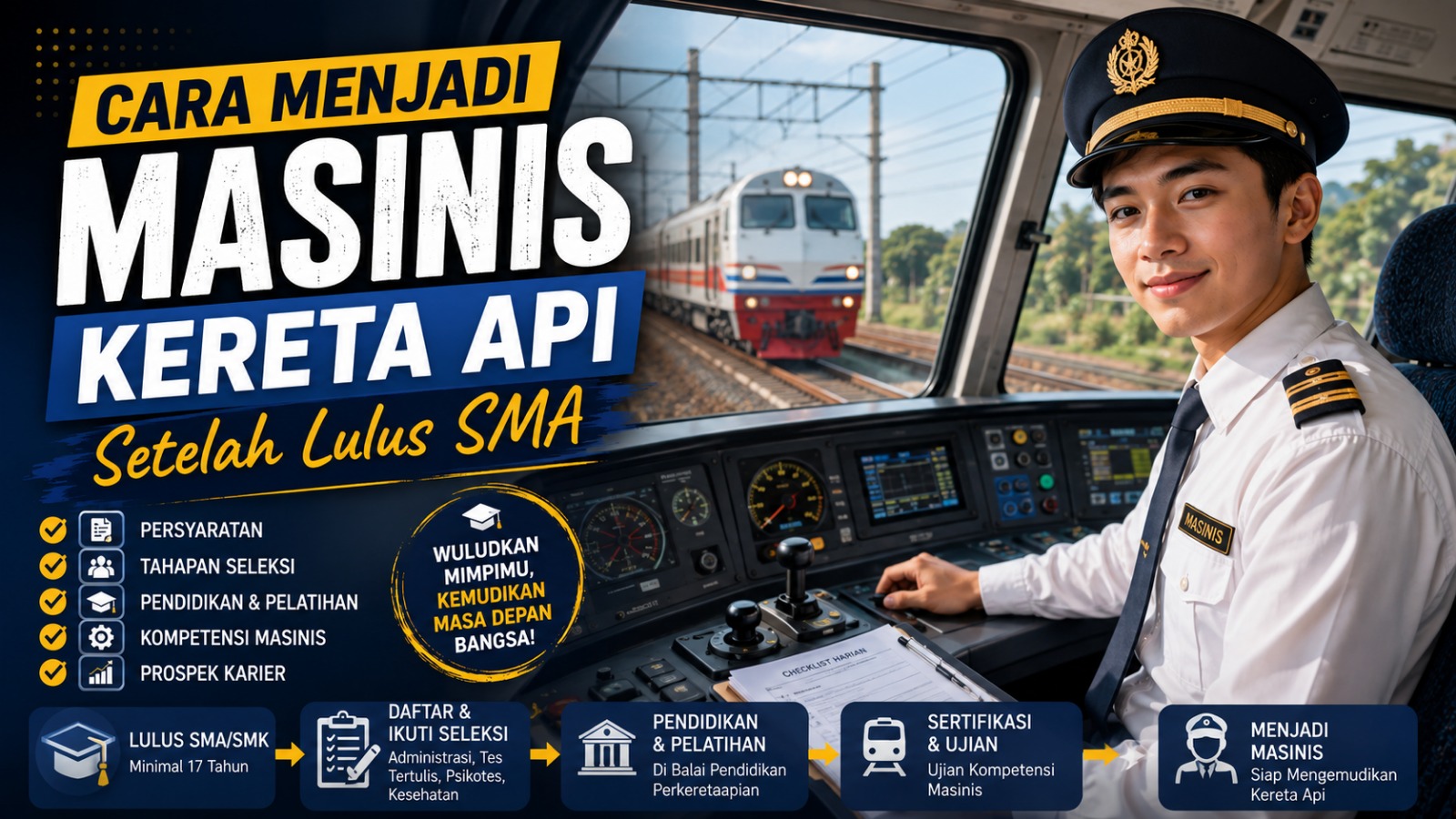 Cara Menjadi Masinis Kereta Api Setelah Lulus SMA