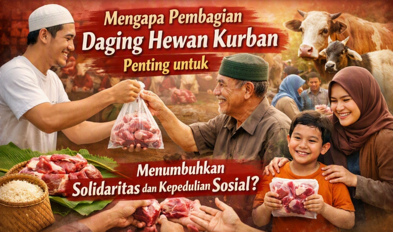 Mengapa Pembagian Daging Hewan Kurban Penting untuk Menumbuhkan Solidaritas dan Kepedulian Sosial?