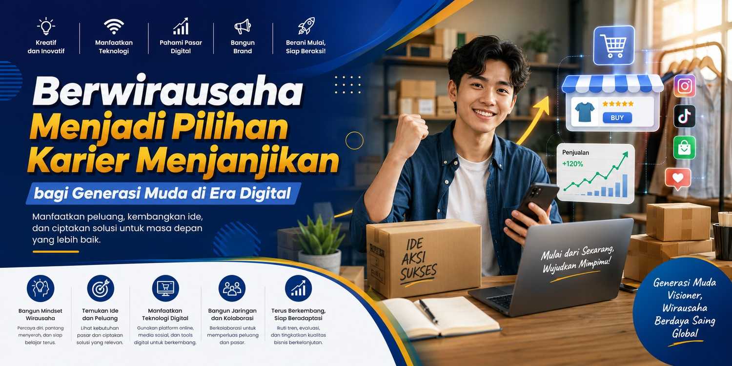 Berwirausaha Menjadi Pilihan Karier Menjanjikan bagi Generasi Muda di Era Digital