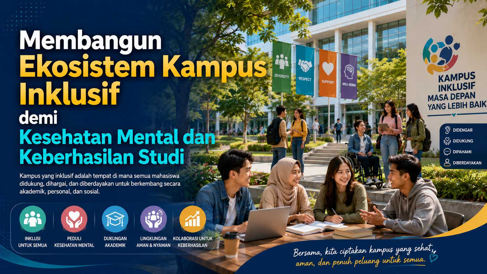 Membangun Ekosistem Kampus Inklusif demi Kesehatan Mental dan Keberhasilan Studi