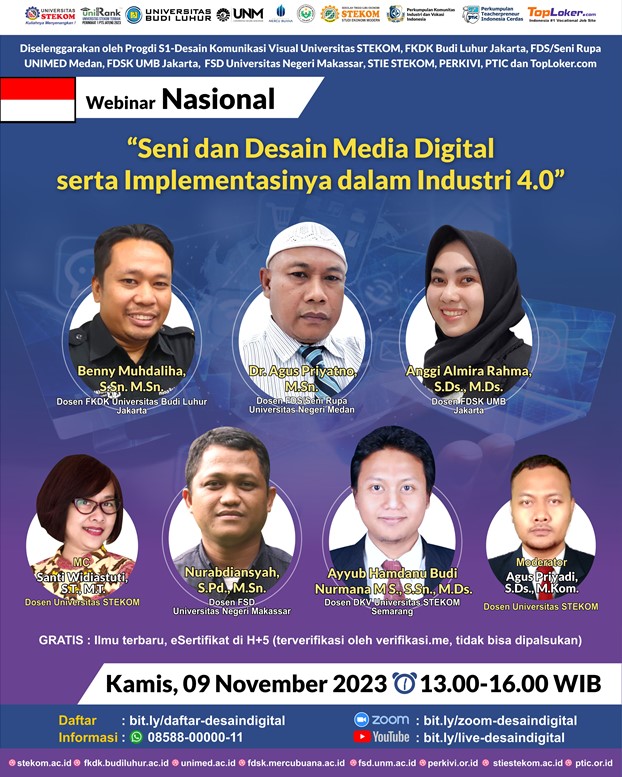 WEBINAR NASIONAL Seni dan Desain Media Digital serta Implementasinya dalam Industri 4.0