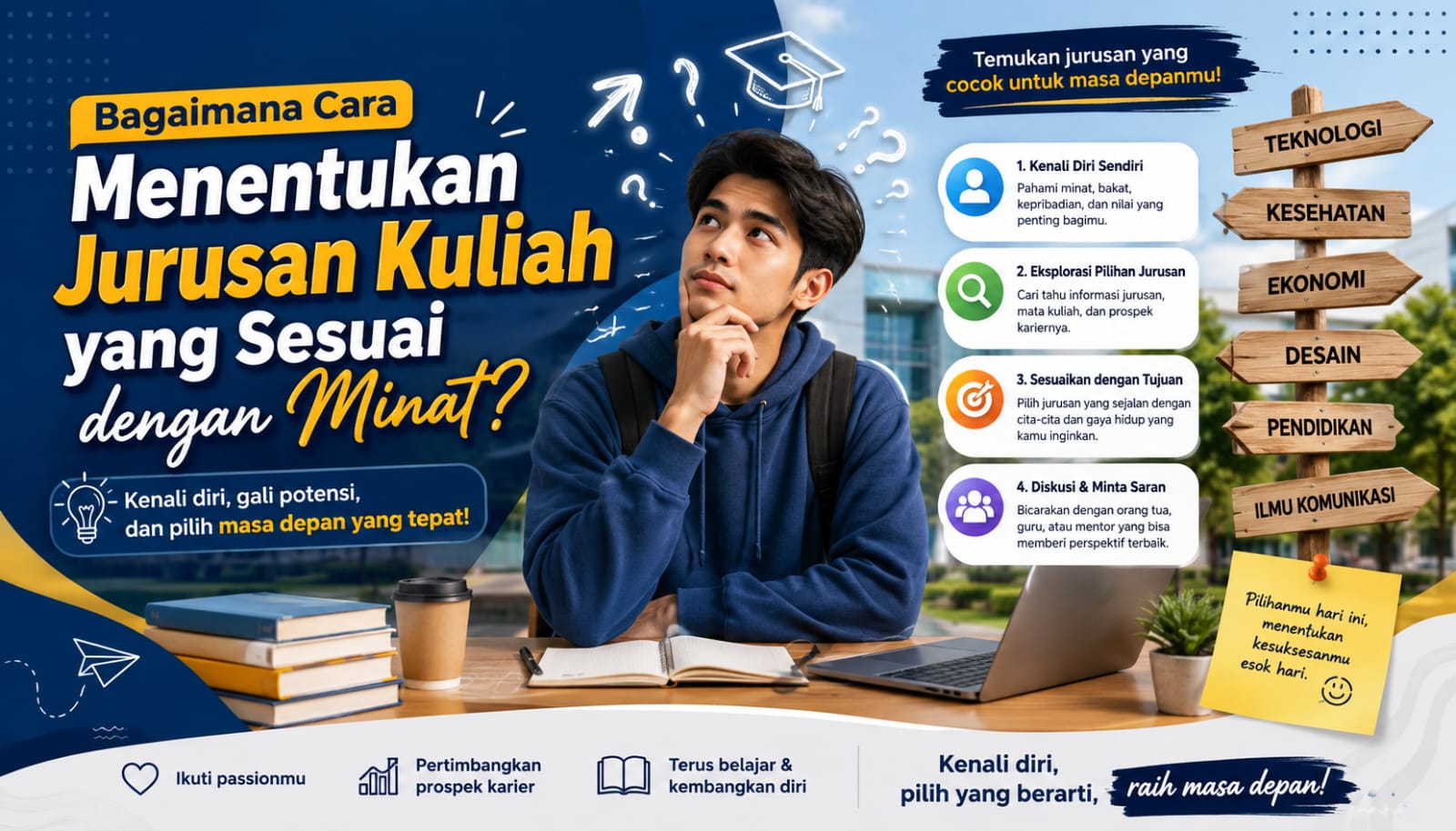 Bagaimana Cara Menentukan Jurusan Kuliah yang Sesuai dengan Minat?