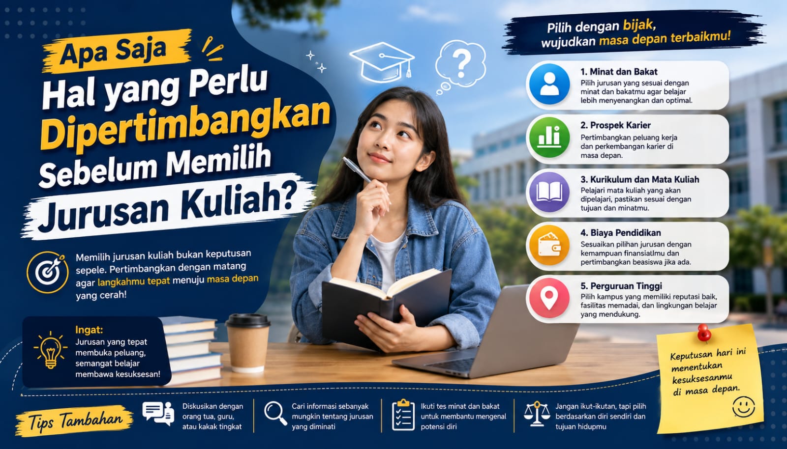 Apa Saja Hal yang Perlu Dipertimbangkan Sebelum Memilih Jurusan Kuliah?