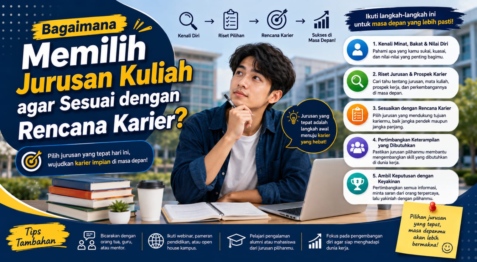 Bagaimana Memilih Jurusan Kuliah agar Sesuai dengan Rencana Karier?