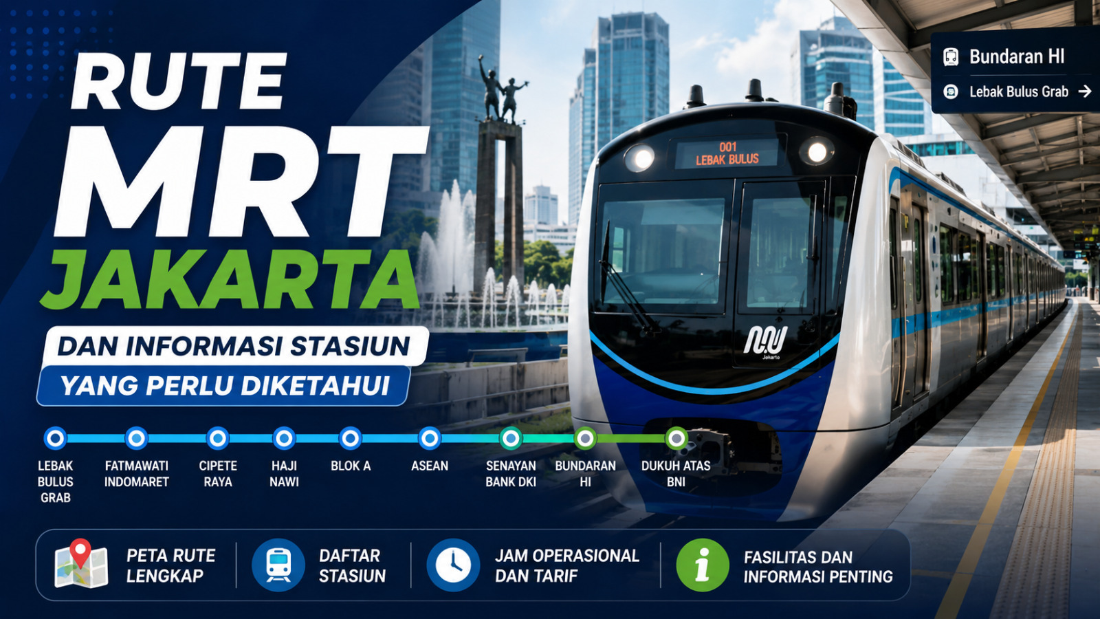 Rute MRT Jakarta dan Informasi Stasiun yang Perlu Diketahui