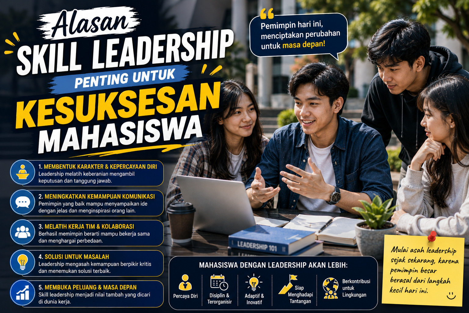 Alasan Skill Leadership Penting untuk Kesuksesan Mahasiswa