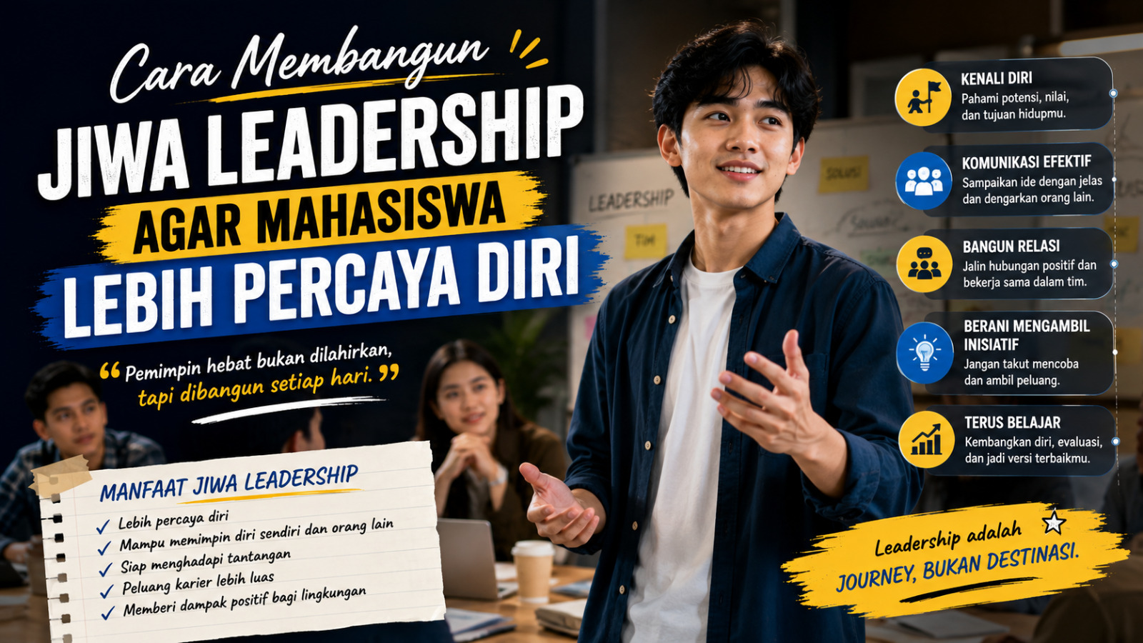 Cara Membangun Jiwa Leadership agar Mahasiswa Lebih Percaya Diri