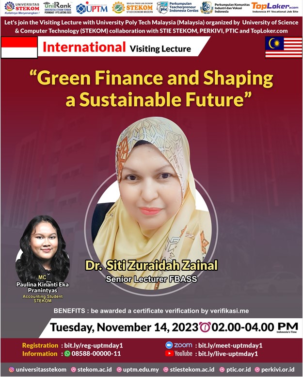 INTERNATIONAL Visiting Lecture Green Finance and Shaping a Sustainable Future