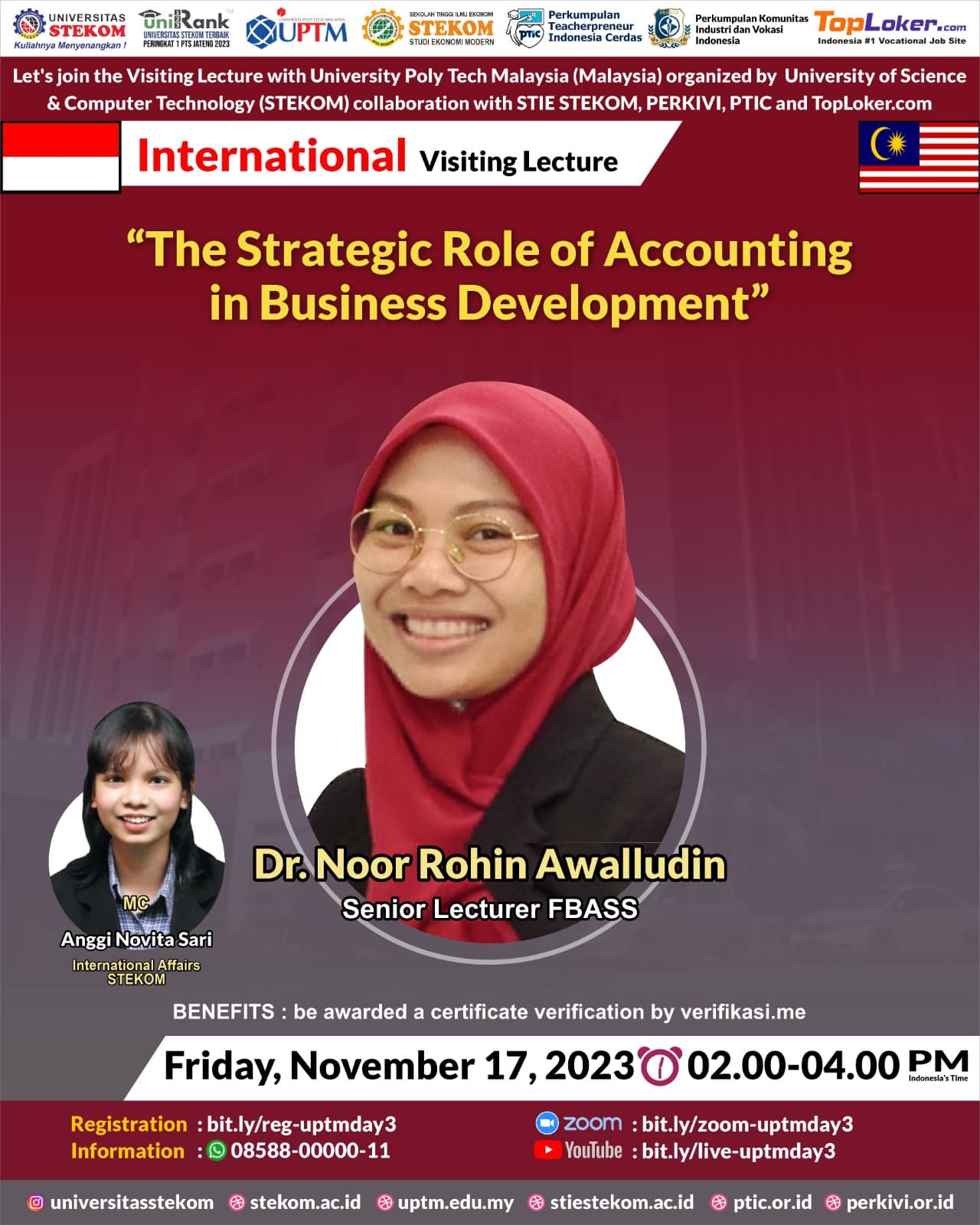 INTERNATIONAL Visiting Lecture The Strategic Role of Accounting in Business Development