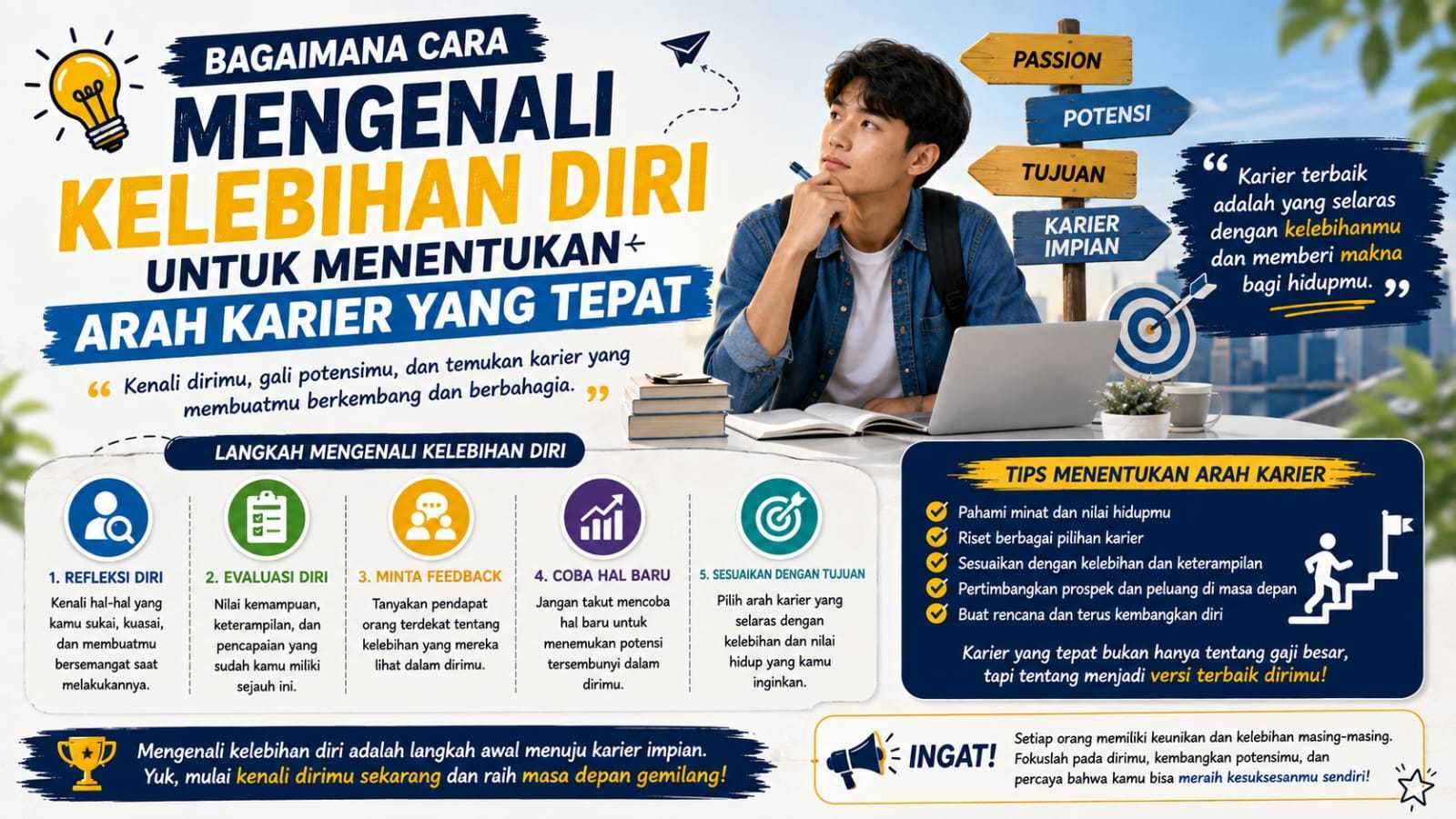 Bagaimana Cara Mengenali Kelebihan Diri Untuk Menentukan Arah Karier Yang Tepat?