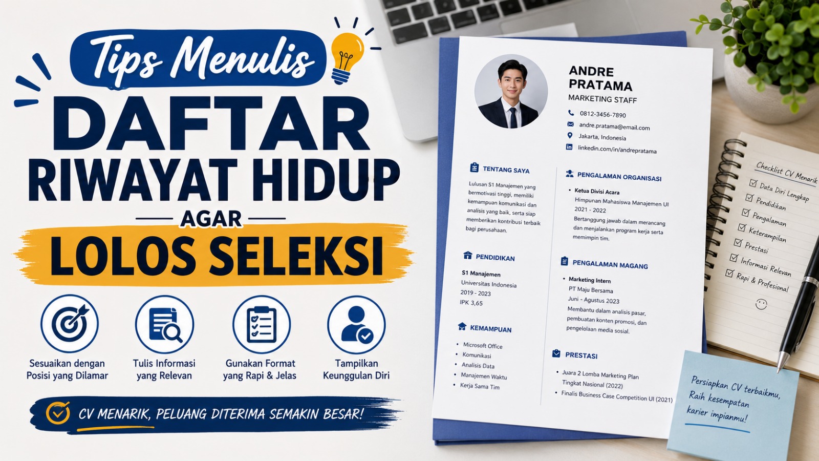 Tips Menulis Daftar Riwayat Hidup agar Lolos Seleksi