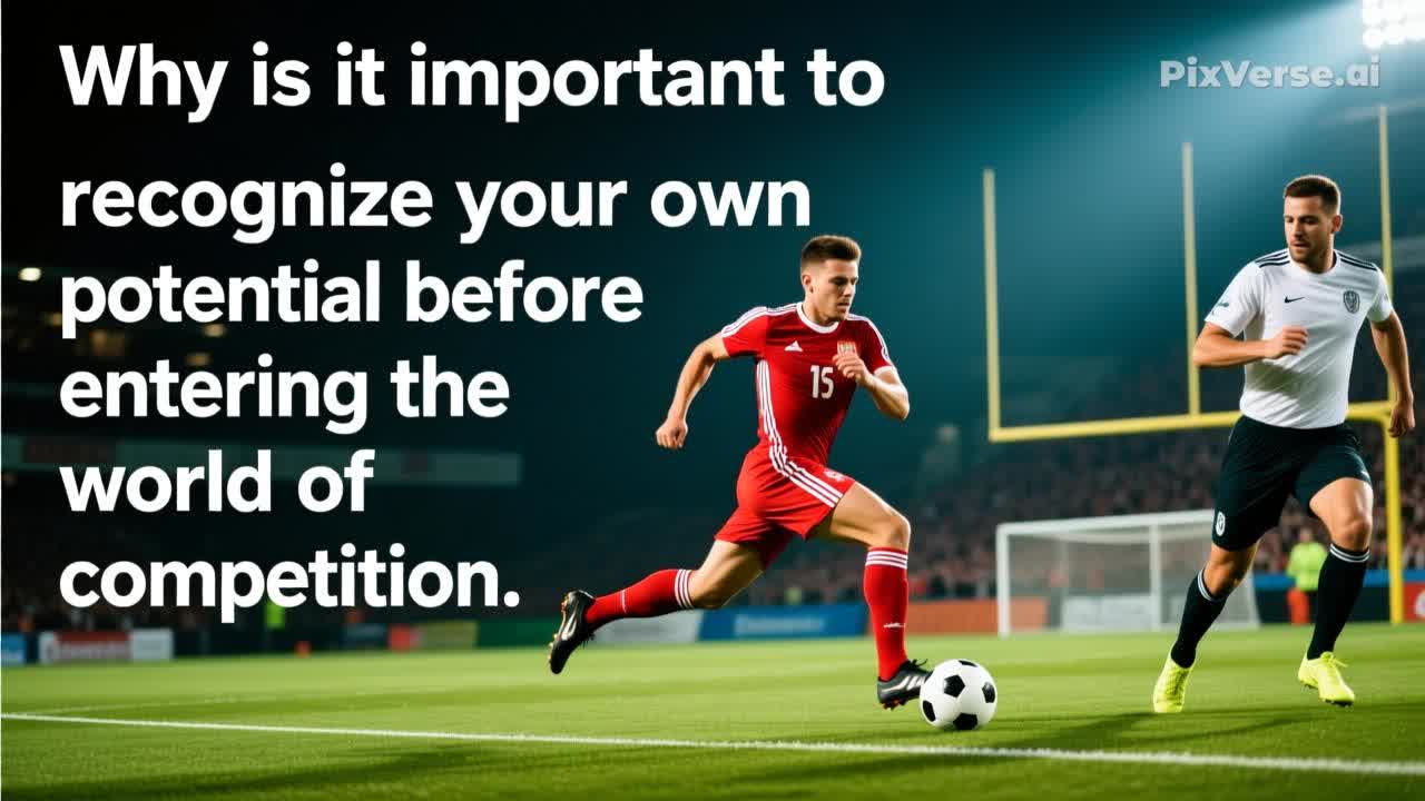 Why is it important to recognize your own potential before entering the world of competition?