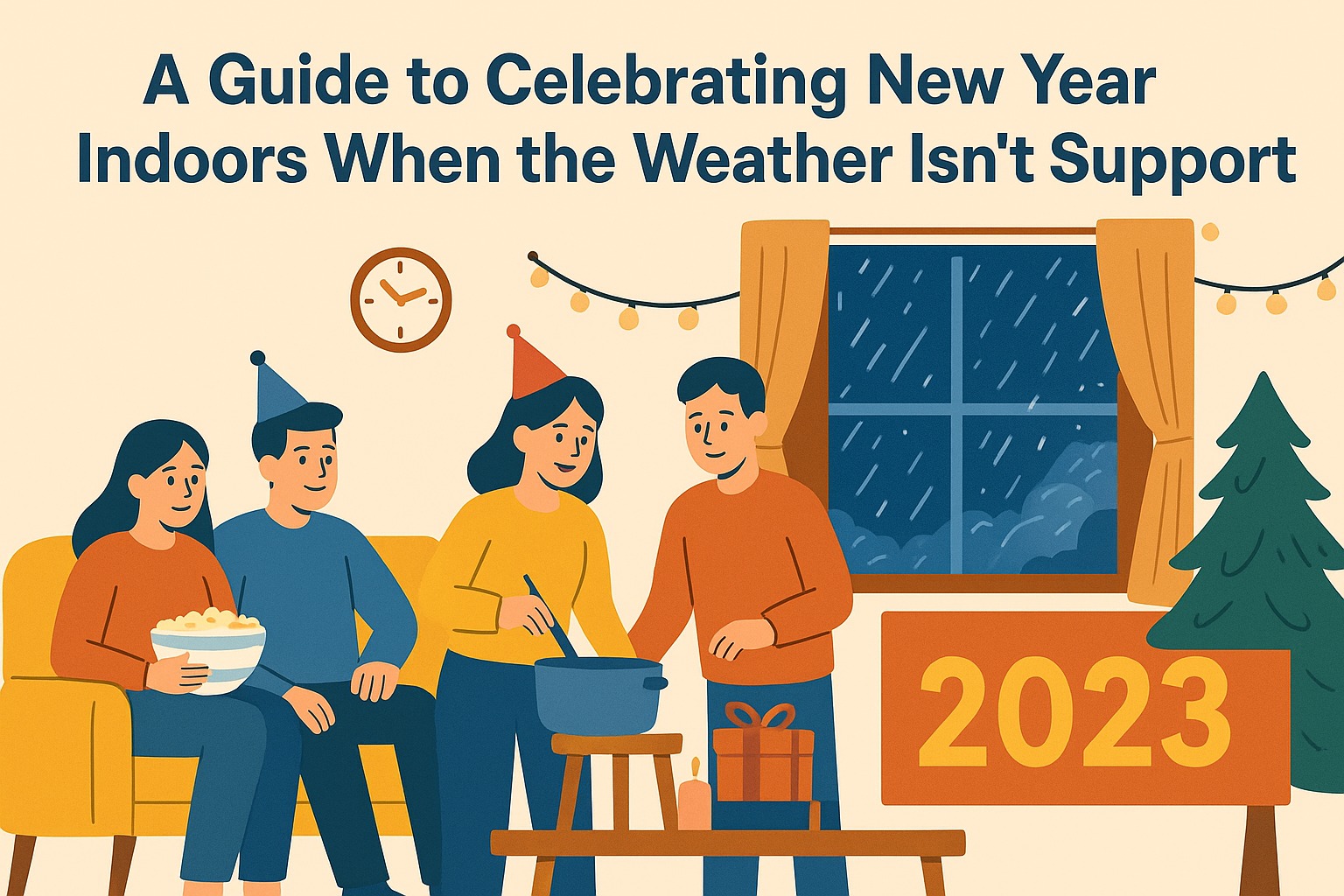 A Guide to Celebrating New Year Indoors When the Weather Isn’t Supportive