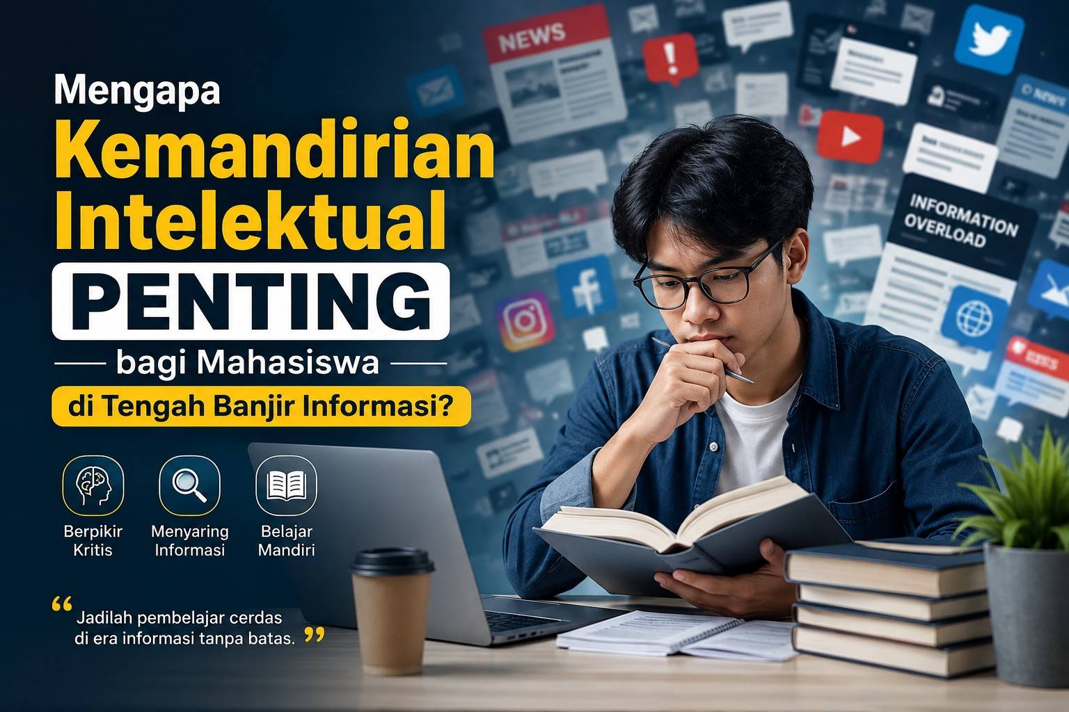 Mengapa Kemandirian Intelektual Penting bagi Mahasiswa di Tengah Banjir Informasi?