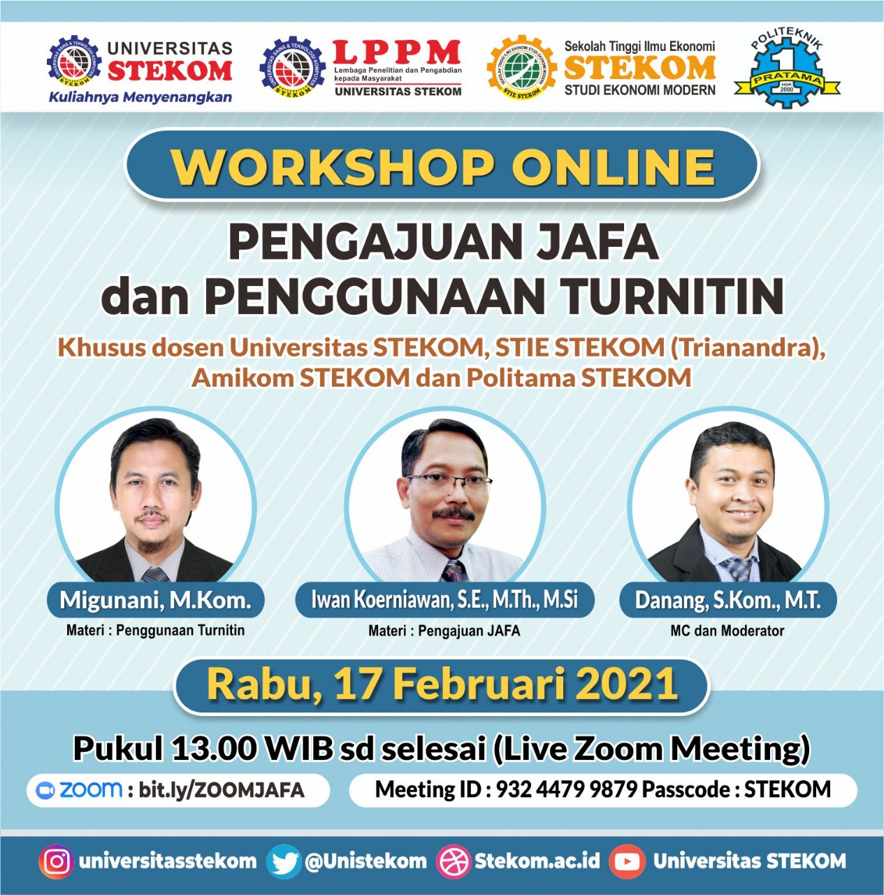 Workshop Online Pengajuan JAFA dan Penggunaan Turnitin