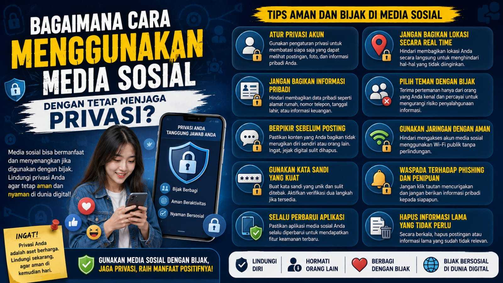 Bagaimana cara menggunakan media sosial dengan tetap menjaga privasi?