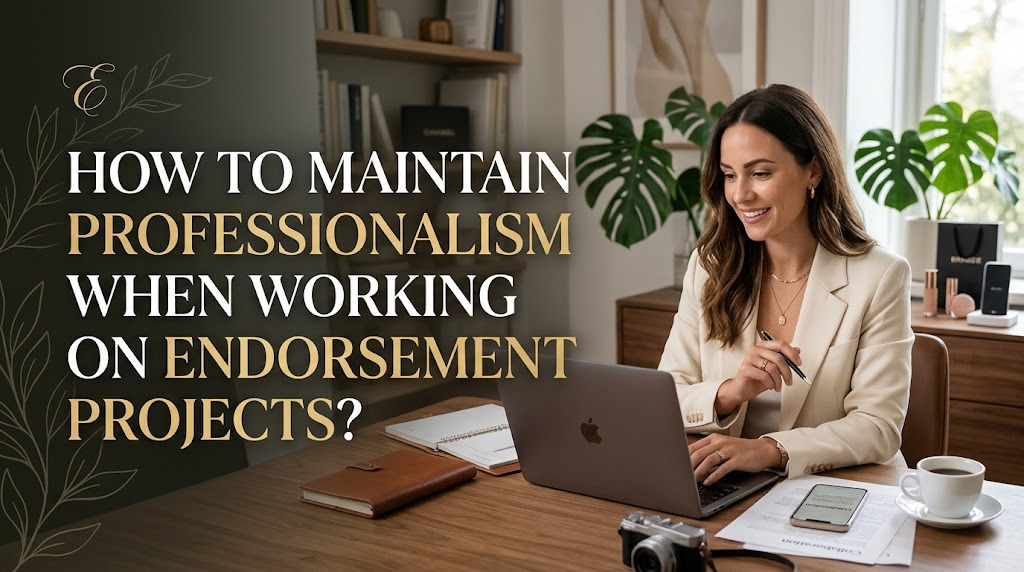 How To Maintain Professionalism When Working On Endorsement Projects?