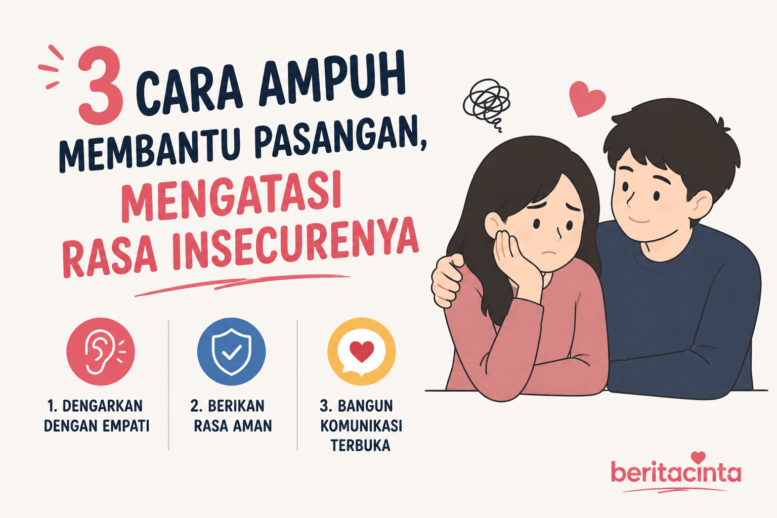 3 Cara Ampuh Membantu Pasangan Mengatasi Rasa Insecurenya