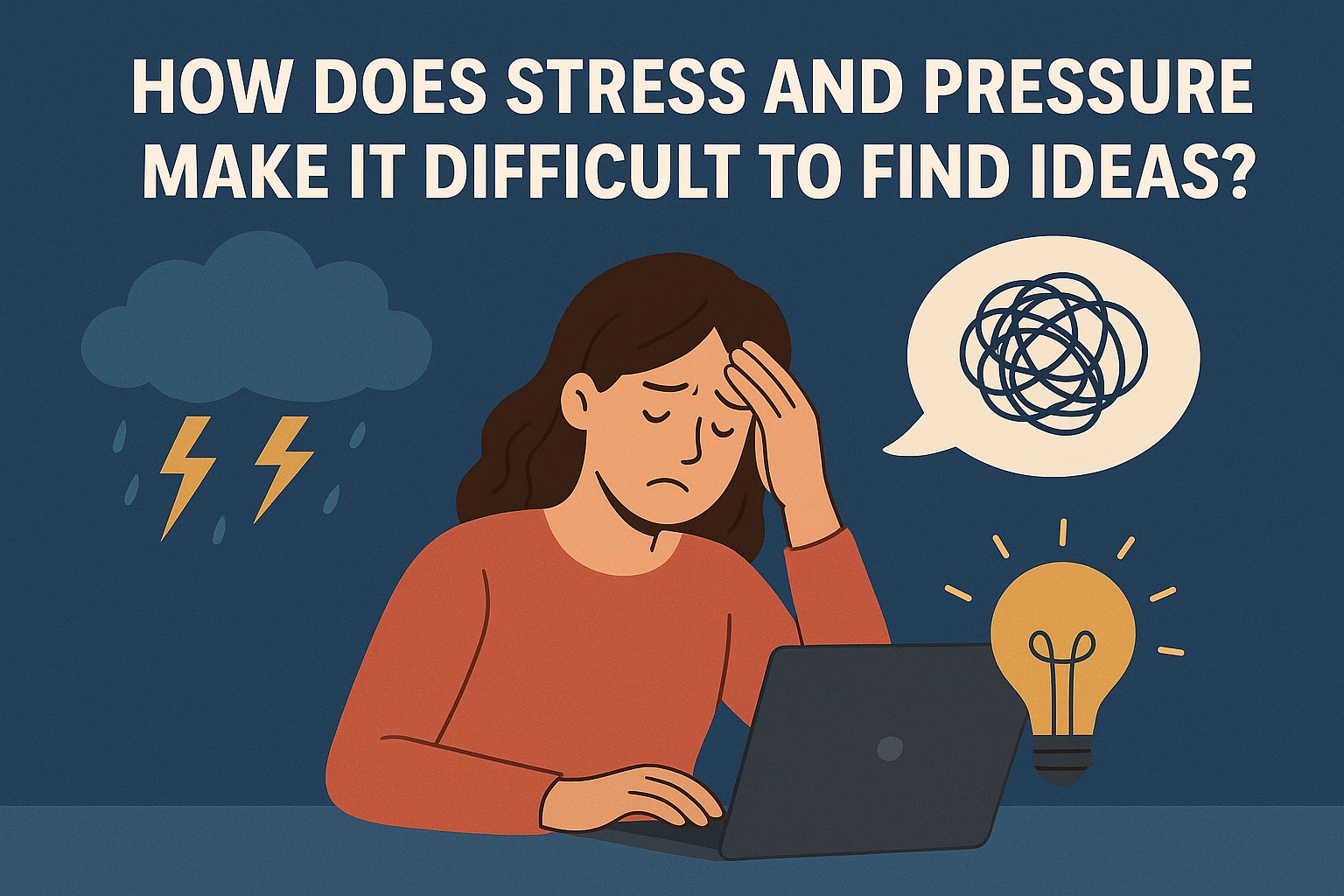 HOW DOES STRESS AND PRESSURE MAKE IT DIFFICULT TO FIND IDEAS?