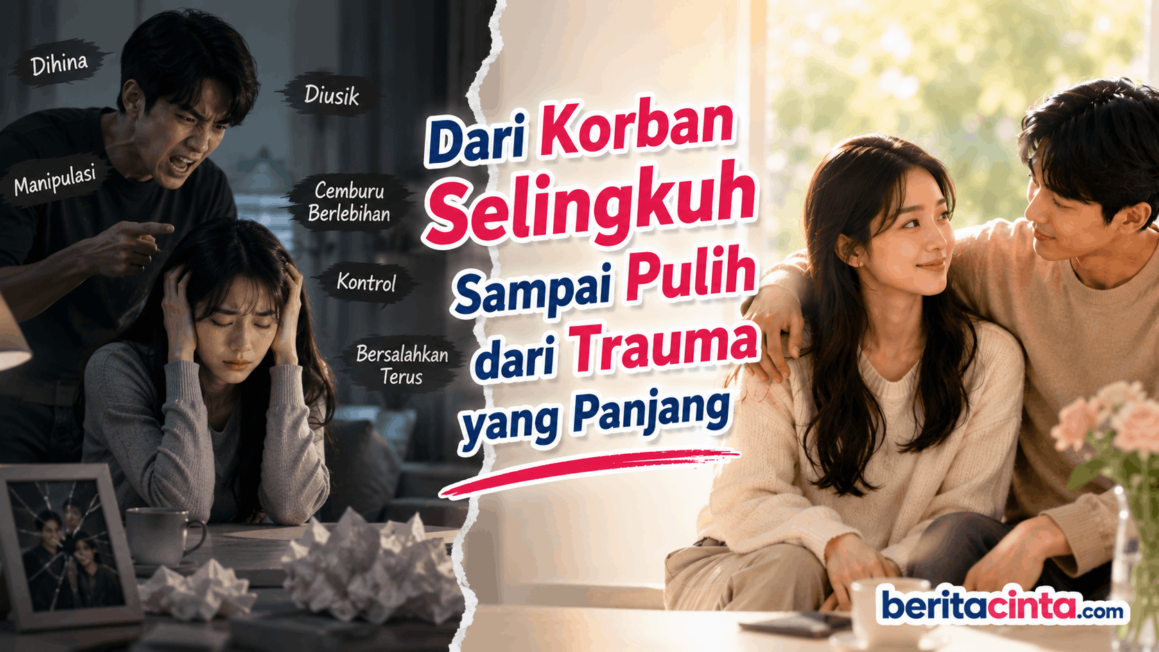 Dari Korban Selingkuh Sampai Pulih dari Trauma yang Panjang