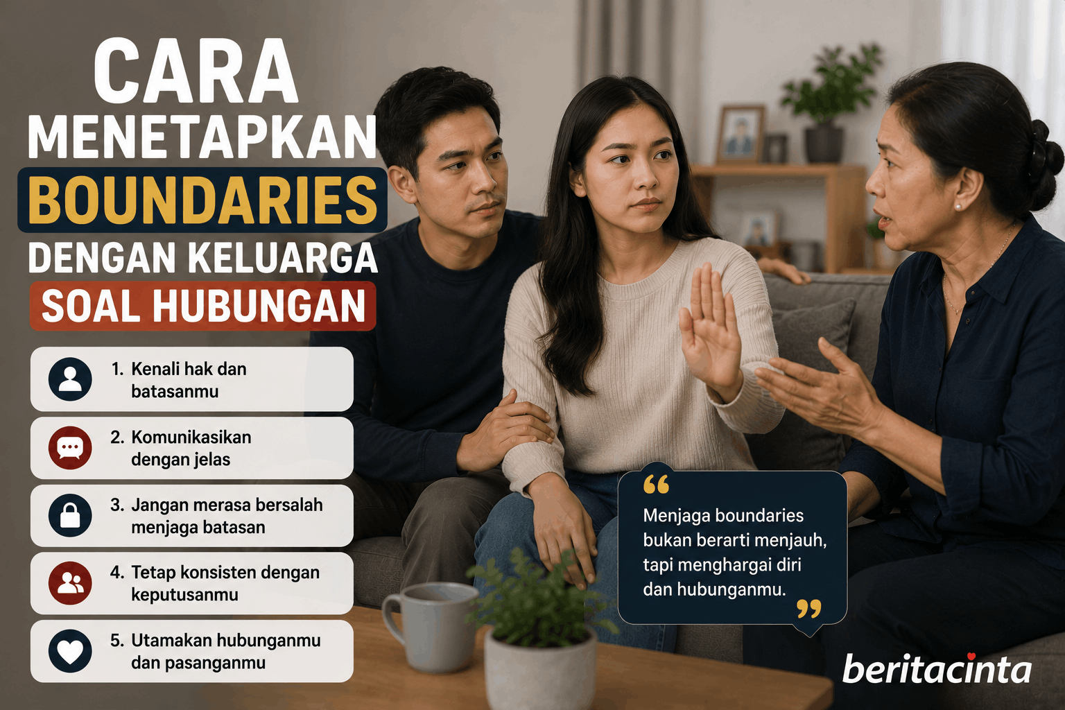 Cara Menetapkan Boundaries dengan Keluarga Soal Hubungan