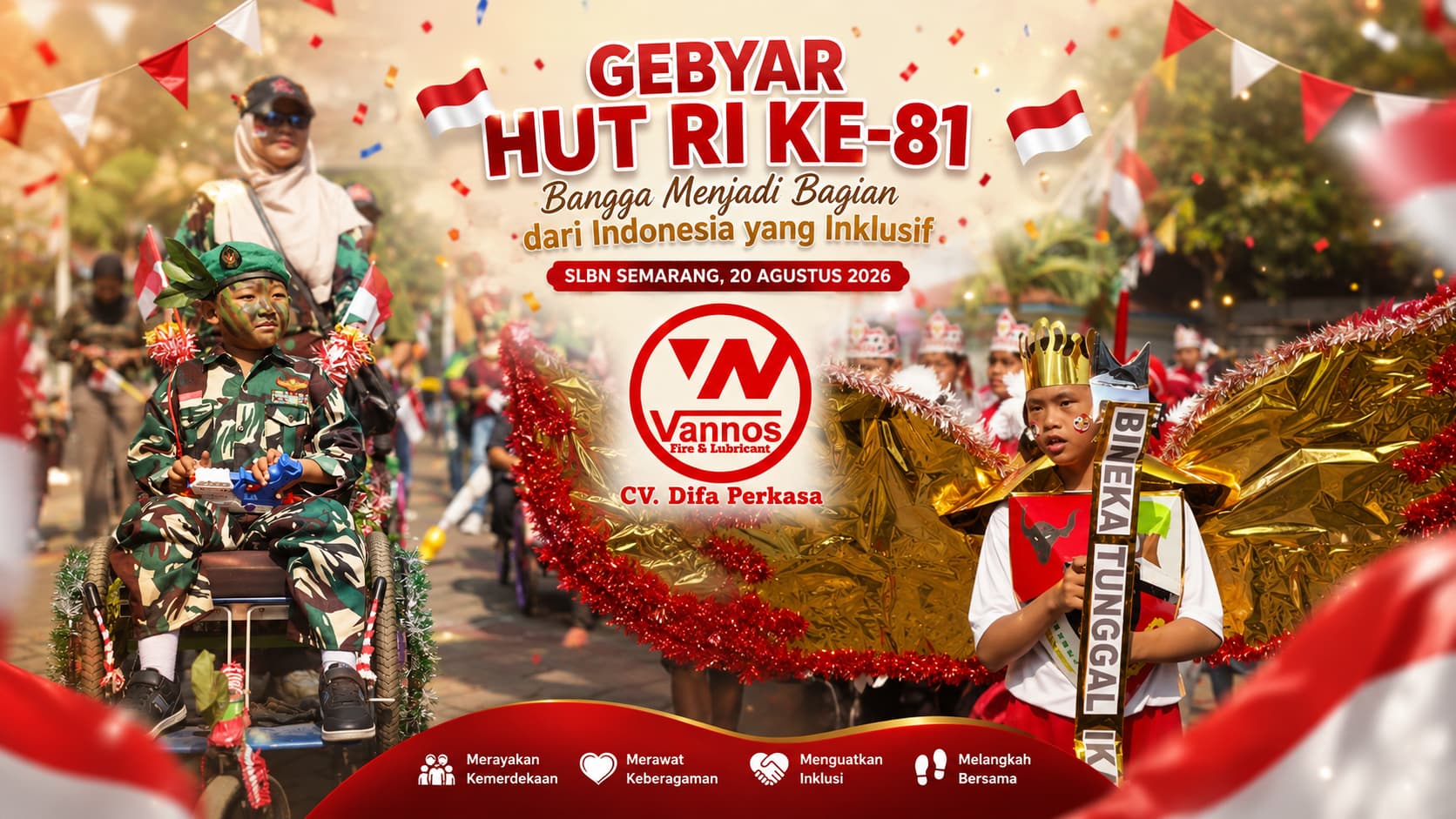 CV Difa Perkasa Tunjukkan Kepedulian Inklusif melalui Dukungan di Gebyar HUT RI ke-81 SLB Negeri Semarang