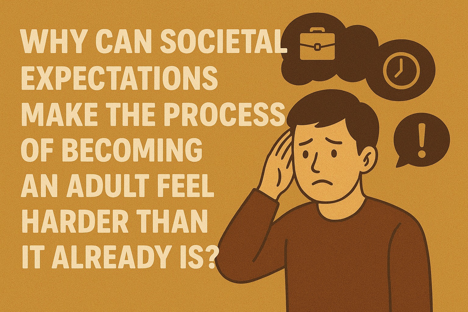 Why can societal expectations make the process of becoming an adult feel harder than it already is?