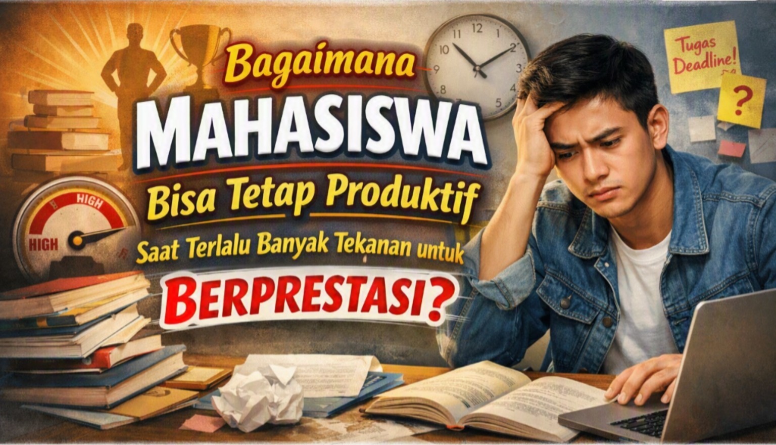 Bagaimana Mahasiswa Bisa Tetap Produktif Saat Terlalu Banyak Tekanan untuk Berprestasi?
