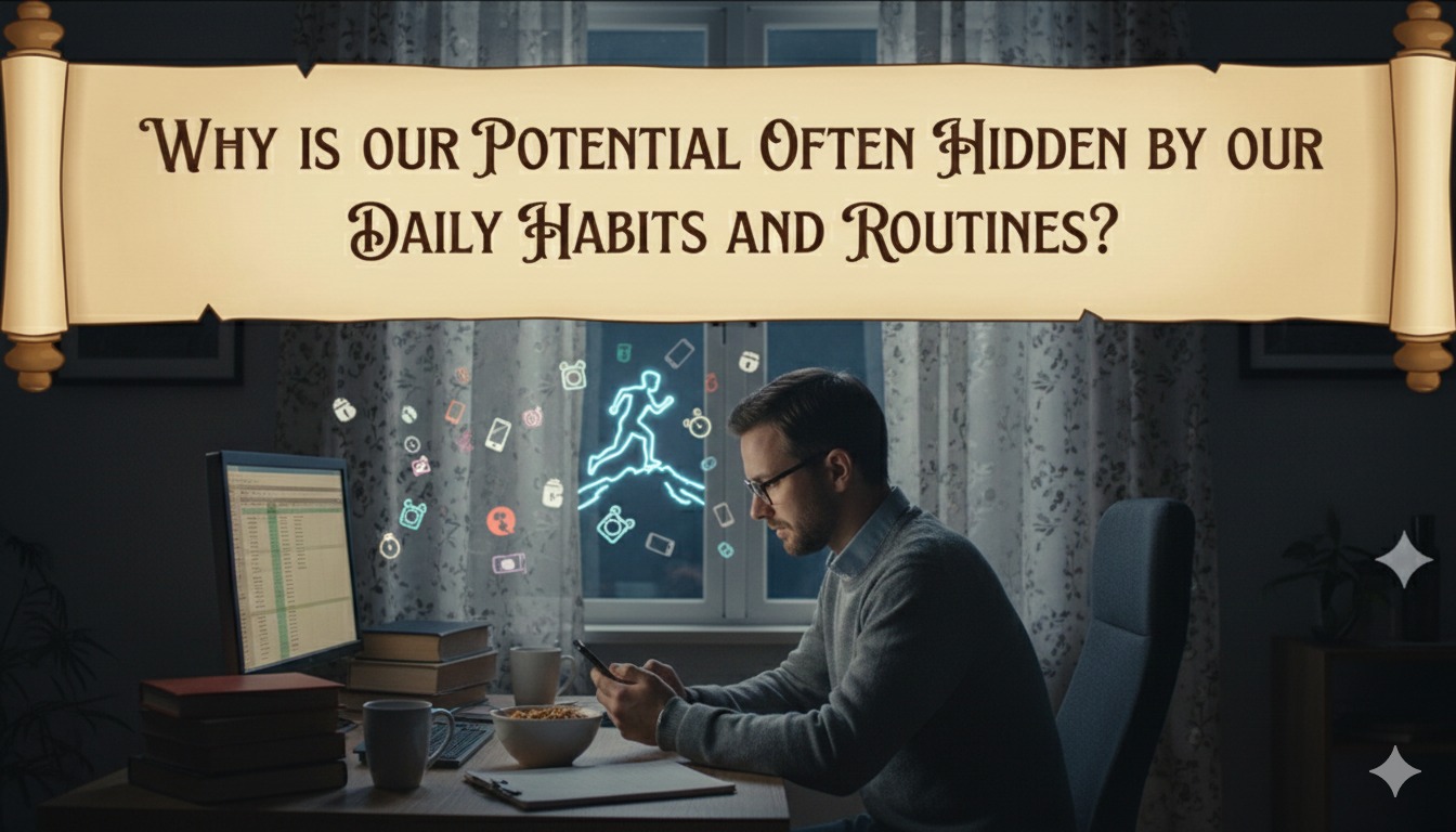 Why is our potential often hidden by our daily habits and routines?