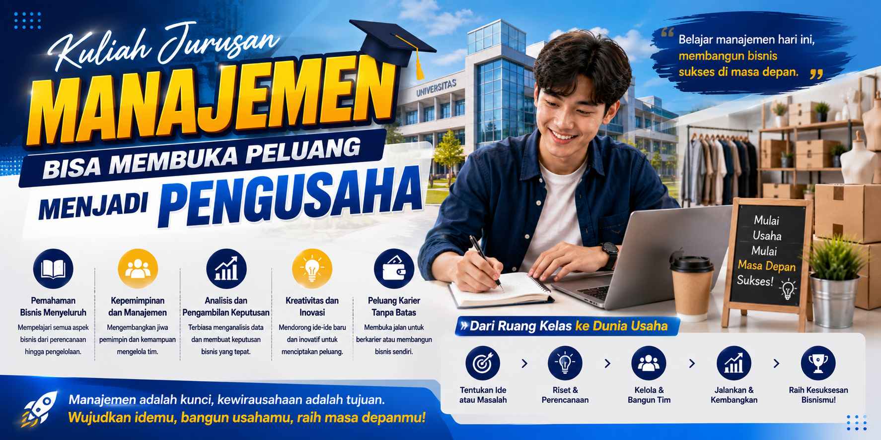 Kuliah Jurusan Manajemen Bisa Membuka Peluang Menjadi Pengusaha