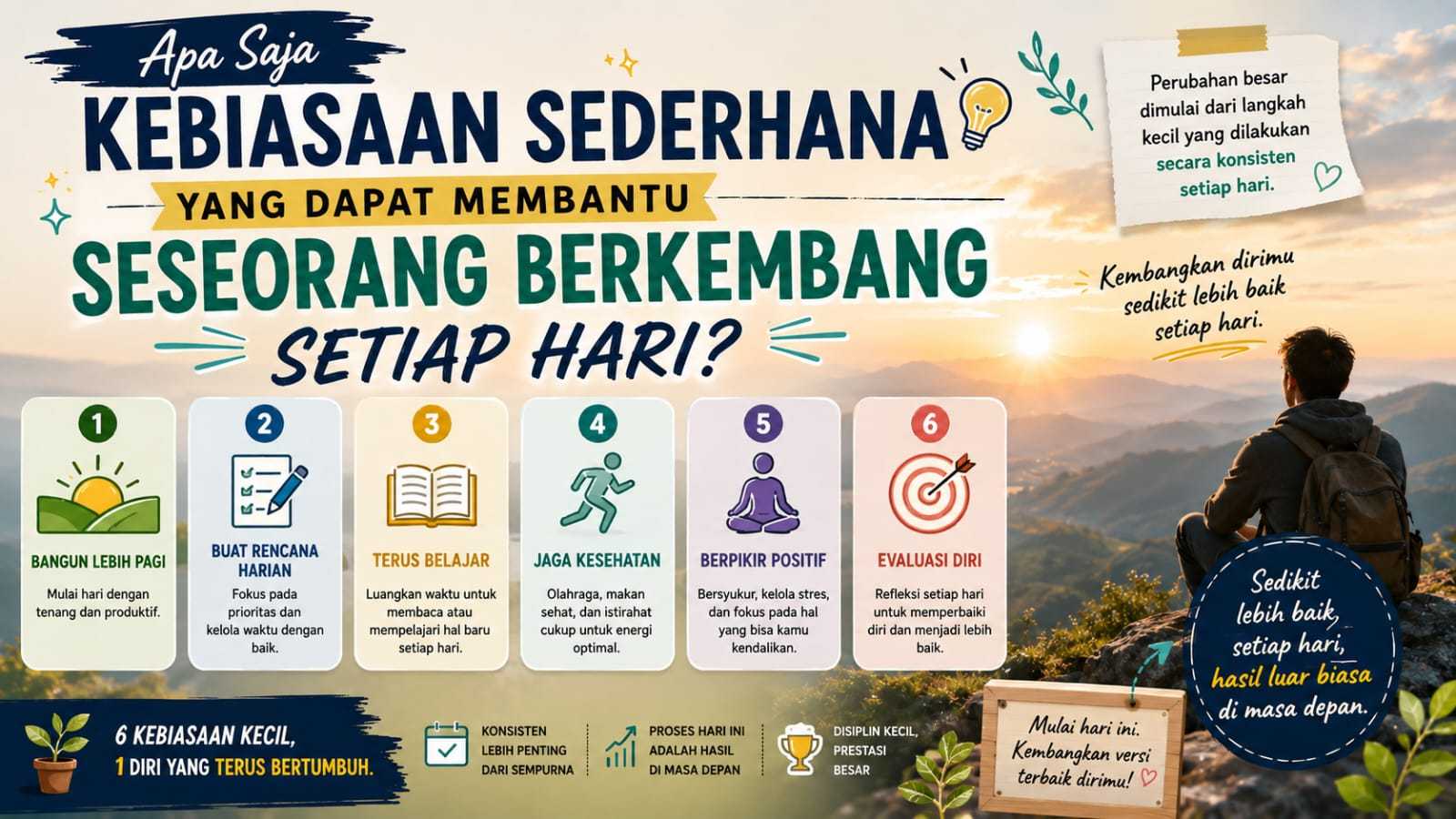 Apa Saja Kebiasaan Sederhana Yang Dapat Membantu Seseorang Berkembang Setiap Hari?