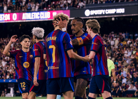 Barcelona vs Athletic Bilbao Berakhir 2-0, Raphinha dan Fermin Lopez Bawa Blaugrana Menang