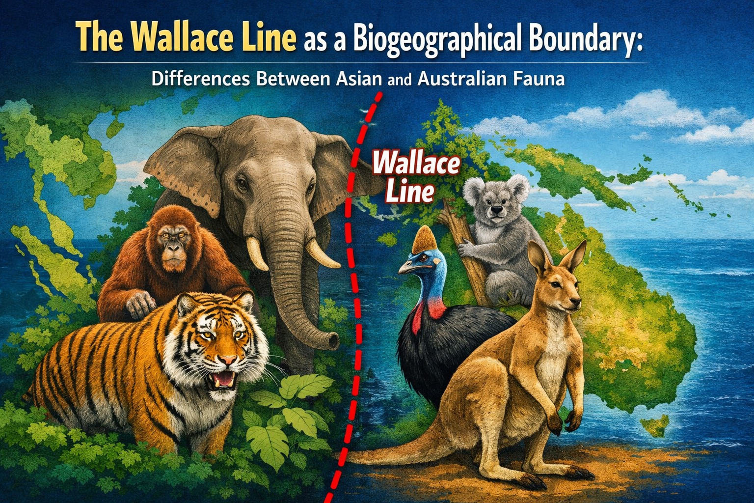 The Wallace Line as a Biogeographical Boundary: Differences Between Asian and Australian Fauna