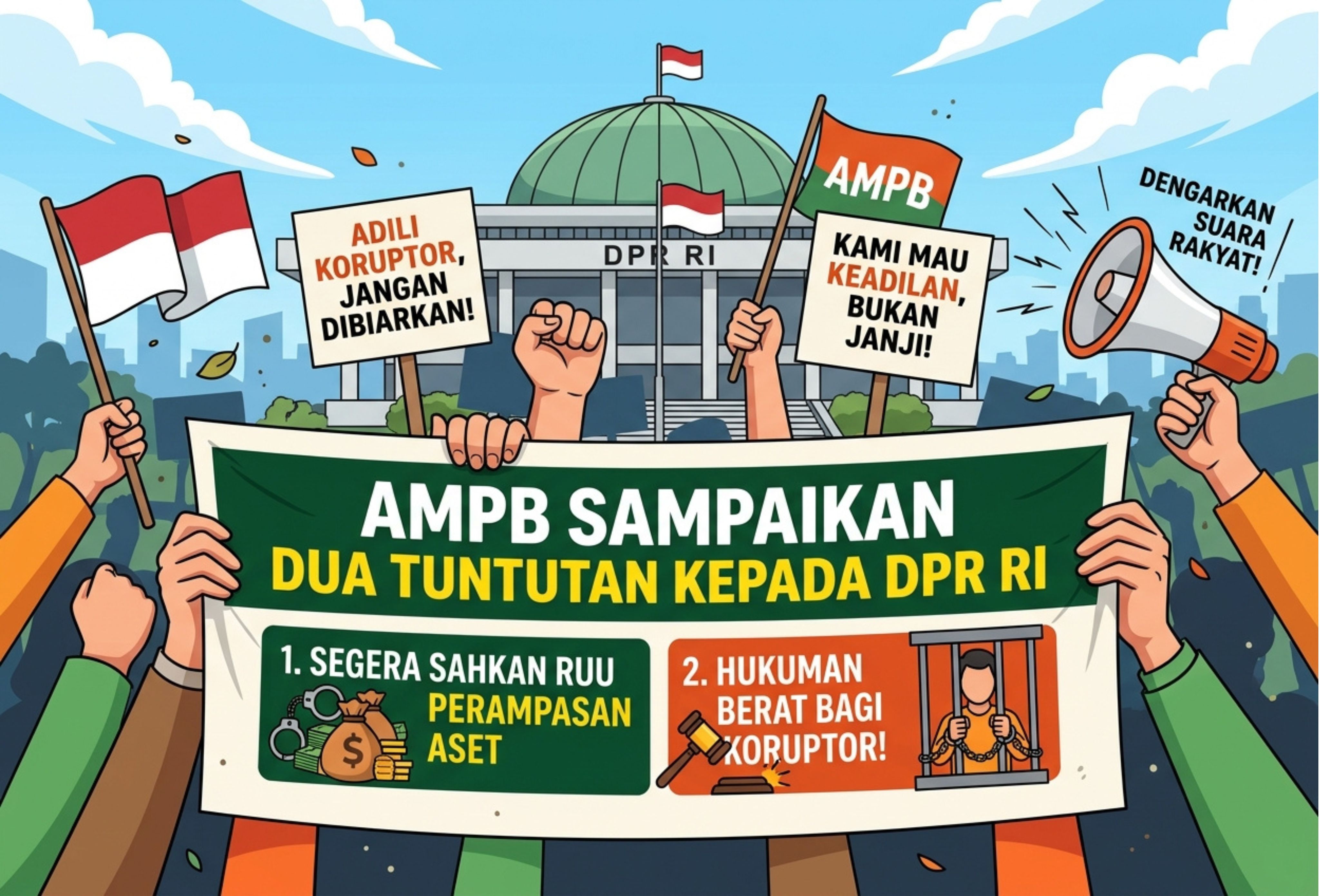 AMPB Sampaikan Dua Tuntutan kepada DPR, Dorong Pengesahan RUU Perampasan Aset dan Hukuman Berat bagi Koruptor
