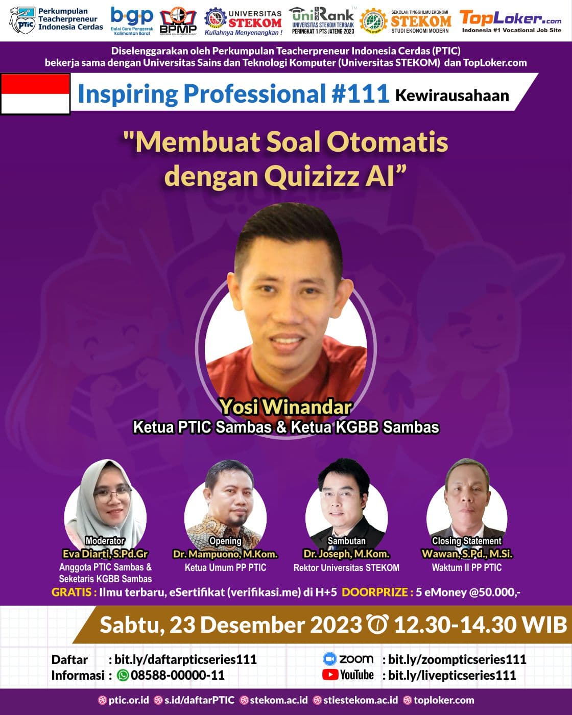 INSPIRING PROFESSIONAL Membuat Soal Otomatis dengan Quizizz AI