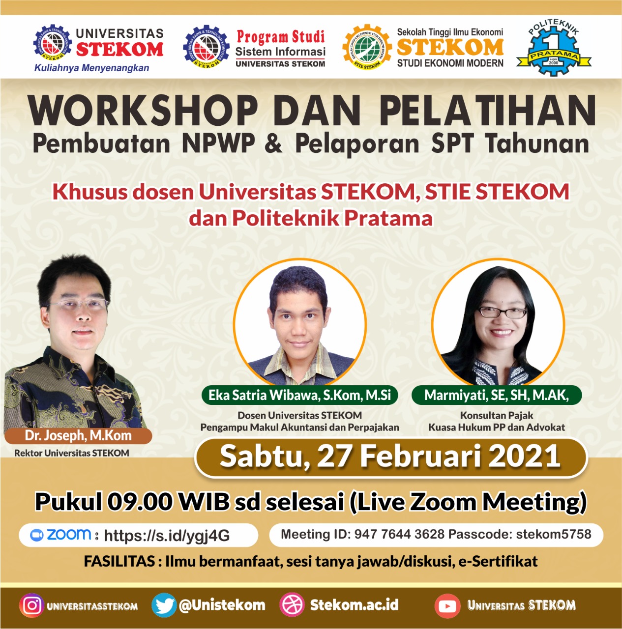 WORKSHOP DAN PELATIHAN: " PEMBUATAN NPWP DAN PELAPORAN SPT TAHUNAN "