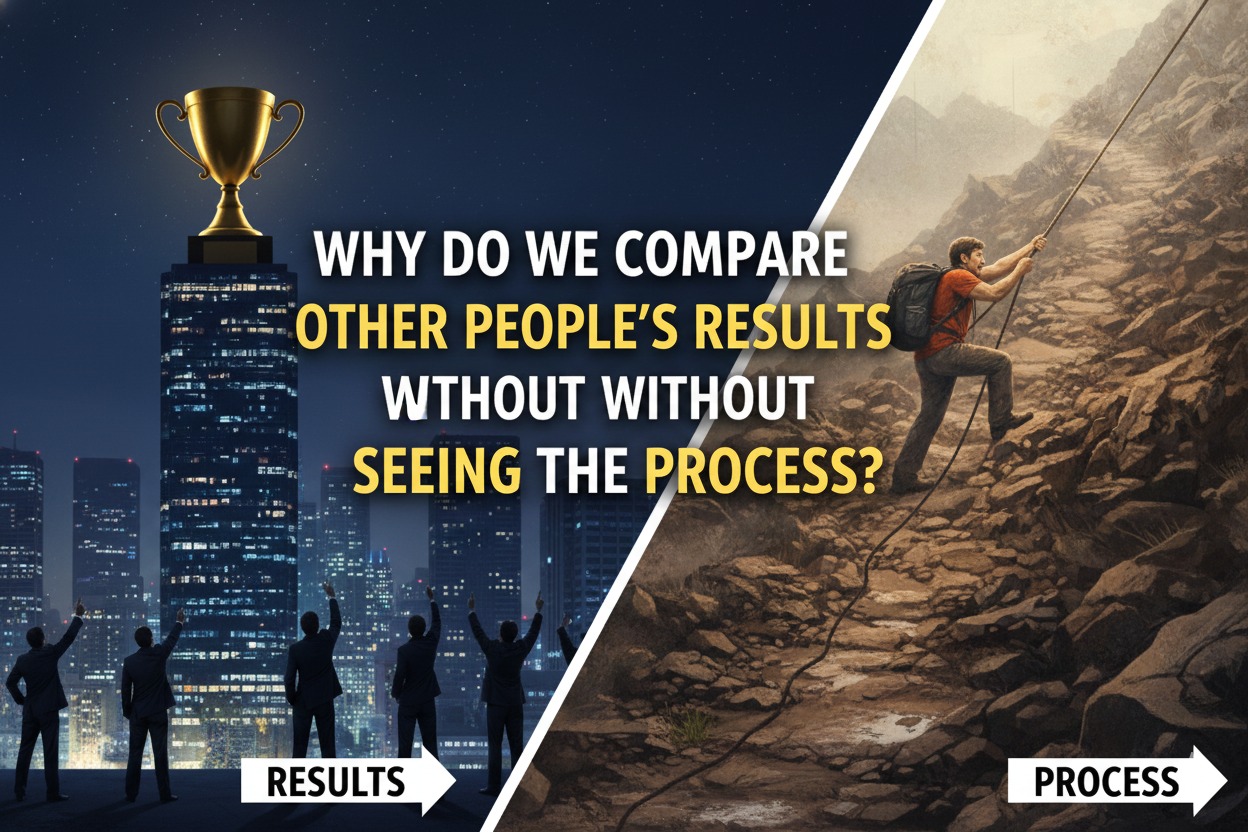 Why Do We Compare Other People's Results Without Seeing the Process?