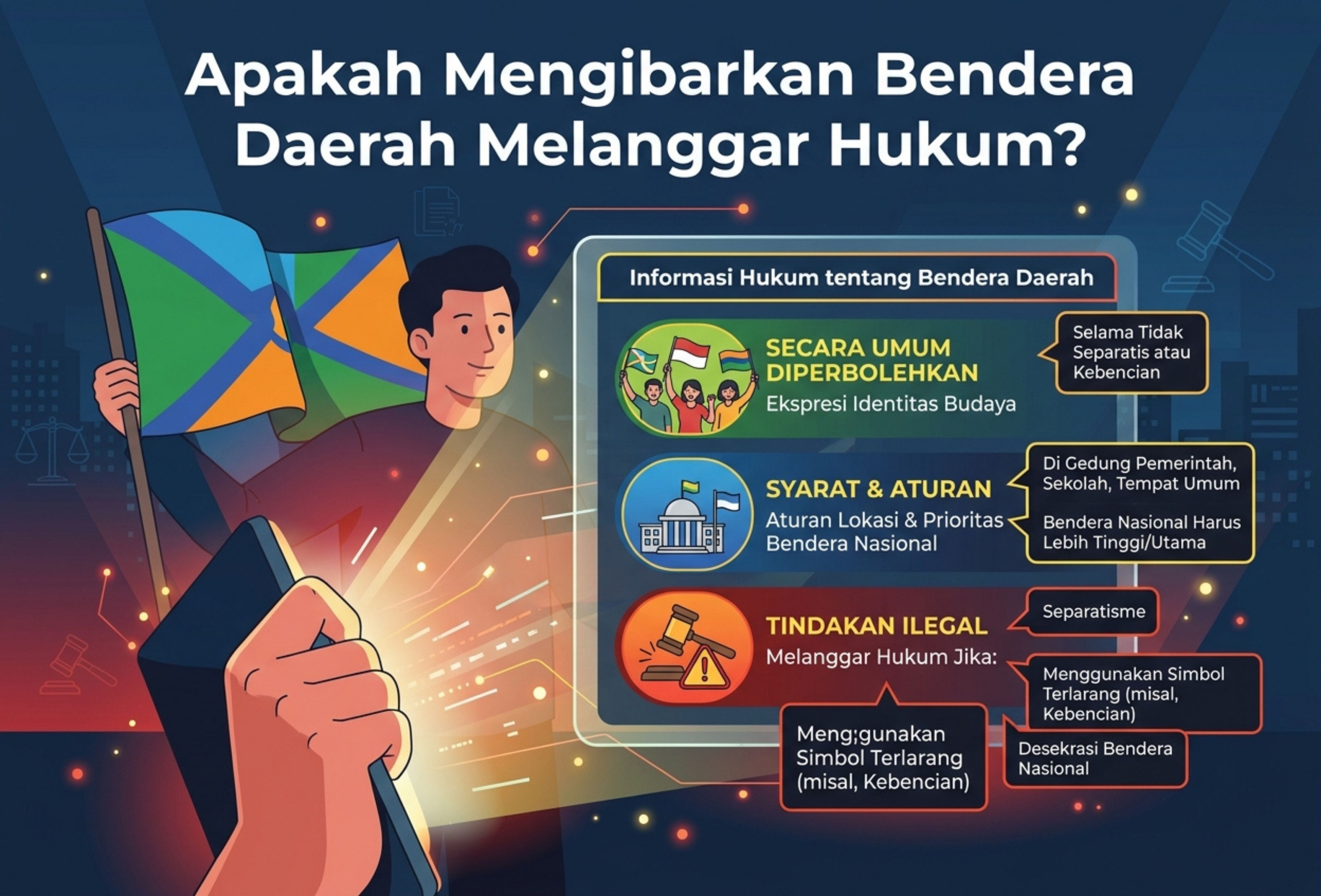 Apakah Mengibarkan Bendera Daerah Melanggar Hukum