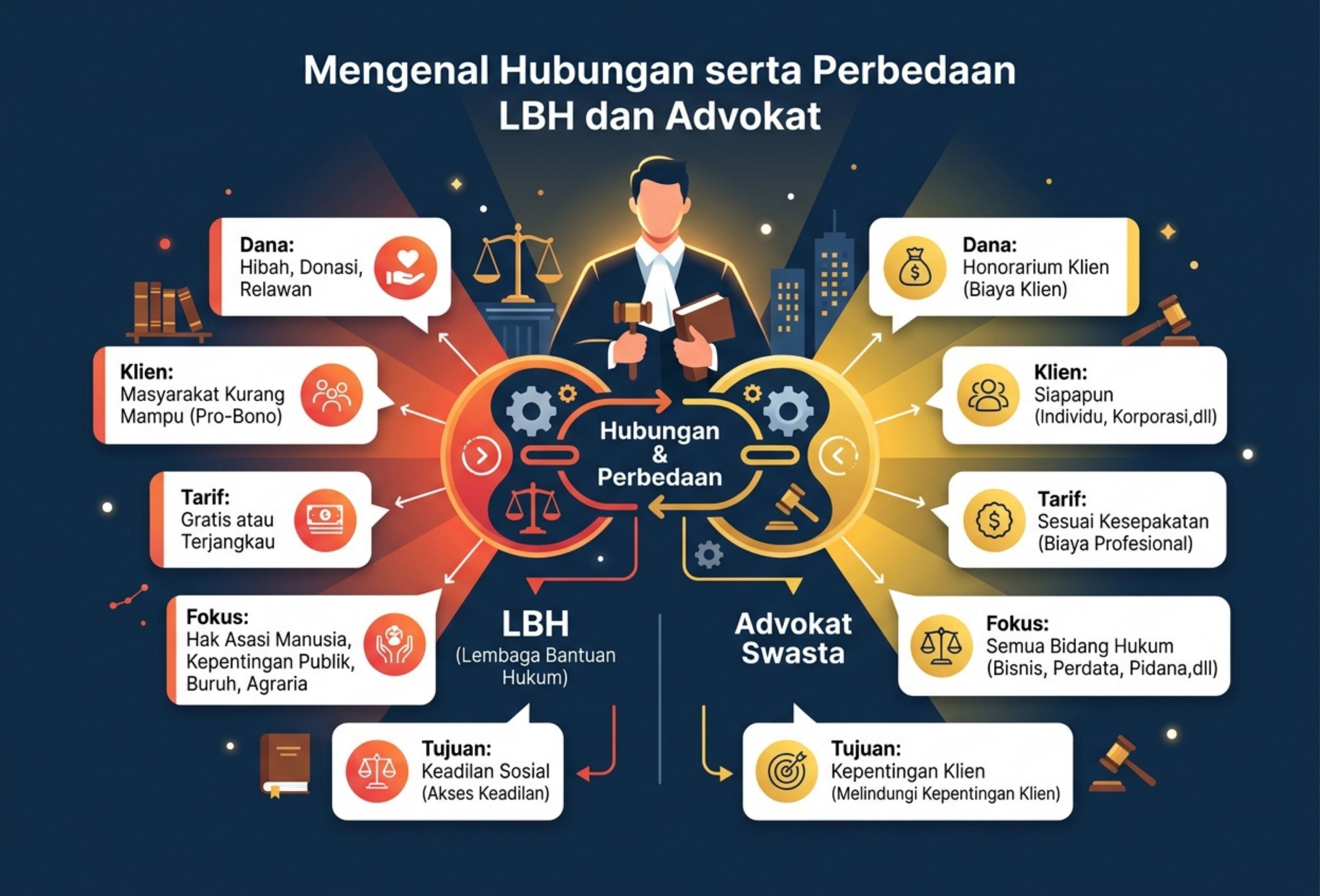  Mengenal Hubungan serta Perbedaan LBH dan Advokat