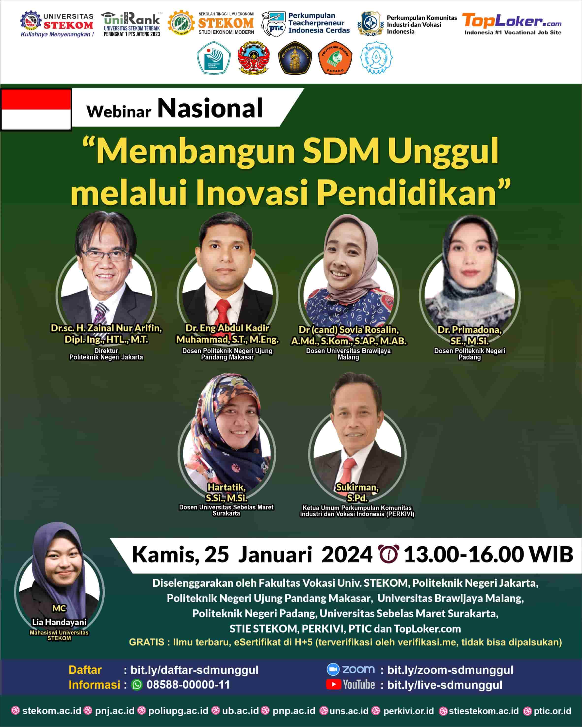 WEBINAR NASIONAL Membangun SDM Unggul melalui Inovasi Pendidikan