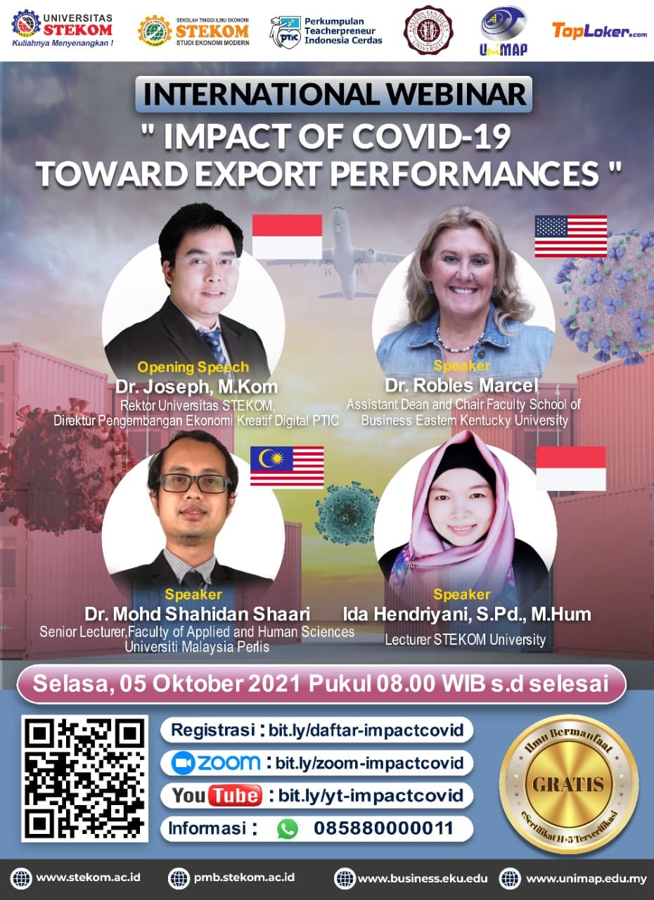 Webinar Internasional dengan Topik &ldquo;Dampak COVID-19 Terhadap Kinerja Ekspor&rdquo;