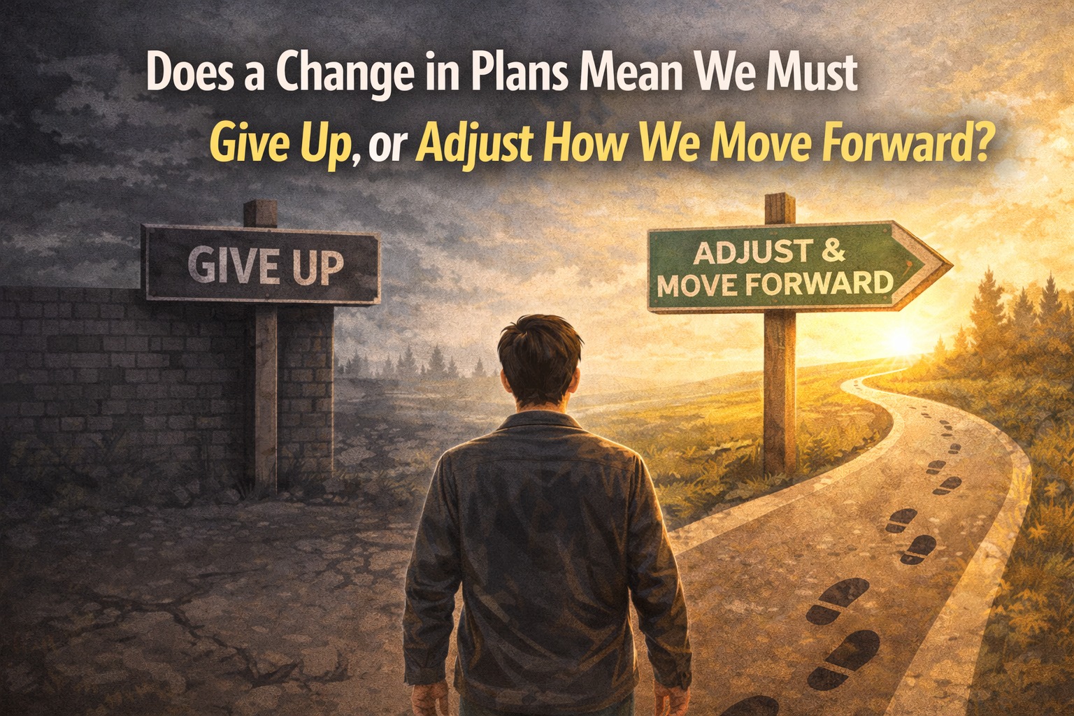 Does a Change in Plans Mean We Must Give Up, or Adjust How We Move Forward?