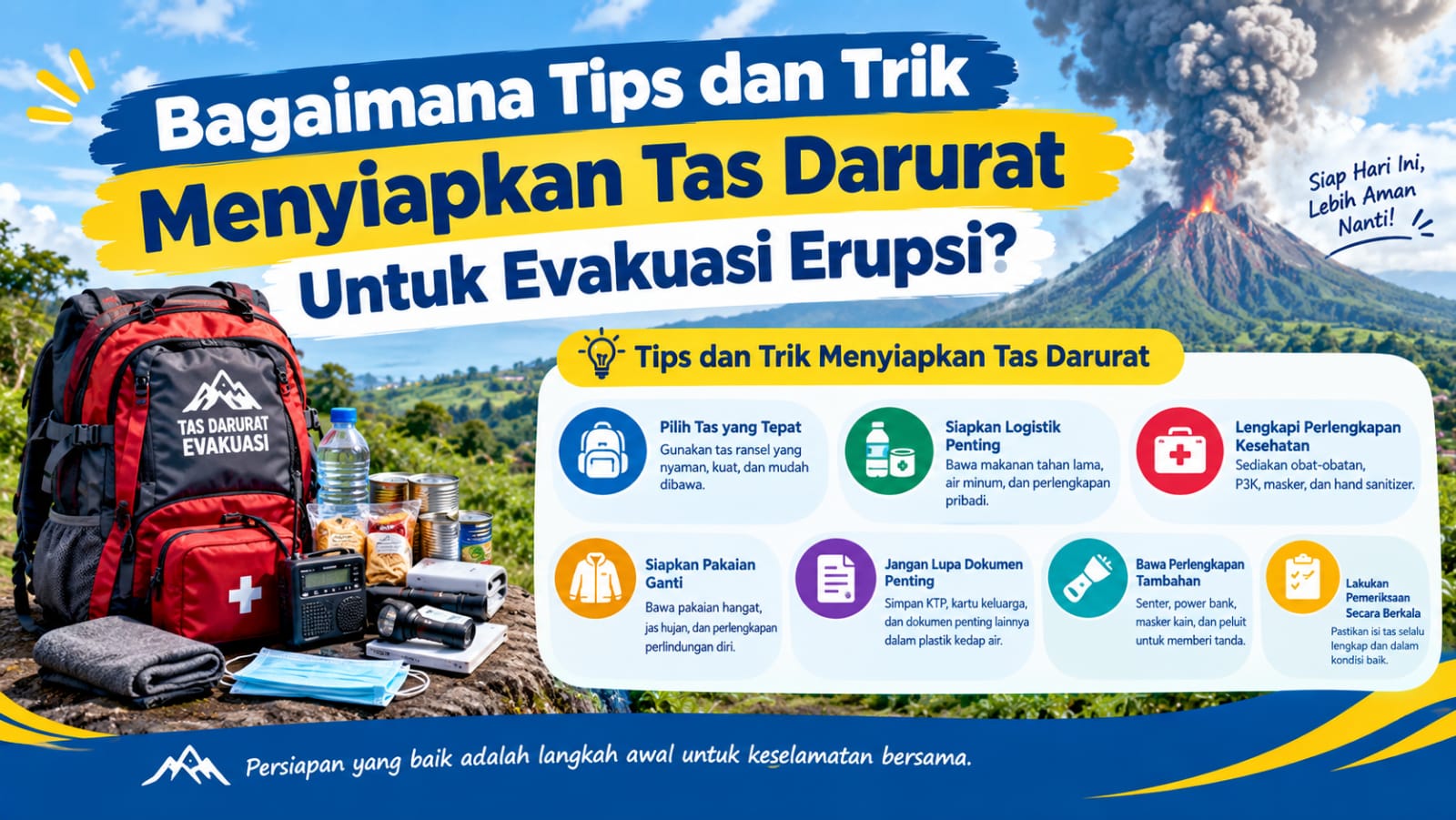 Bagaimana Tips Dan Trik Menyiapkan Tas Darurat Untuk Evakuasi Erupsi?