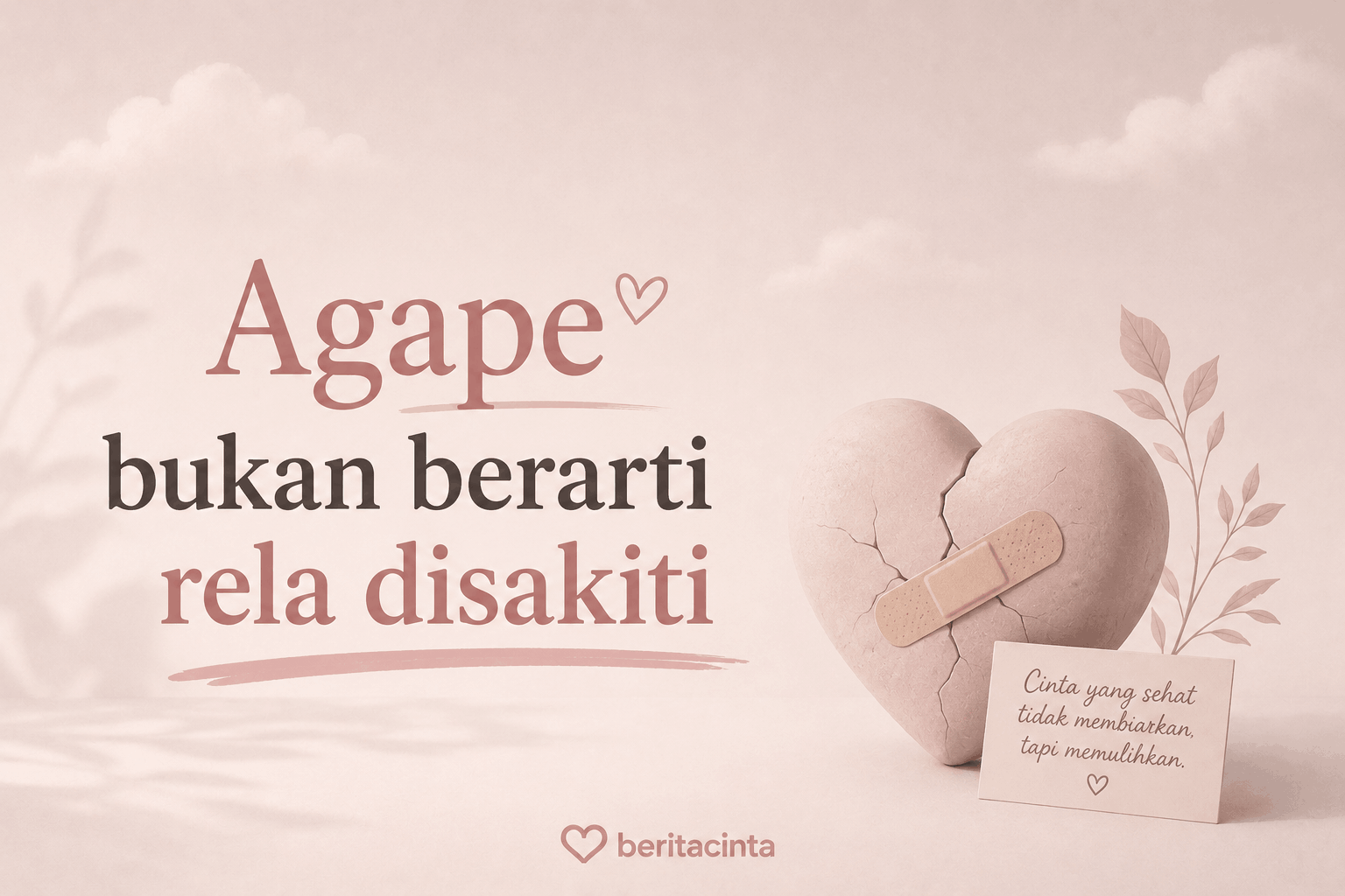 Agape Bukan Berarti Rela Disakiti